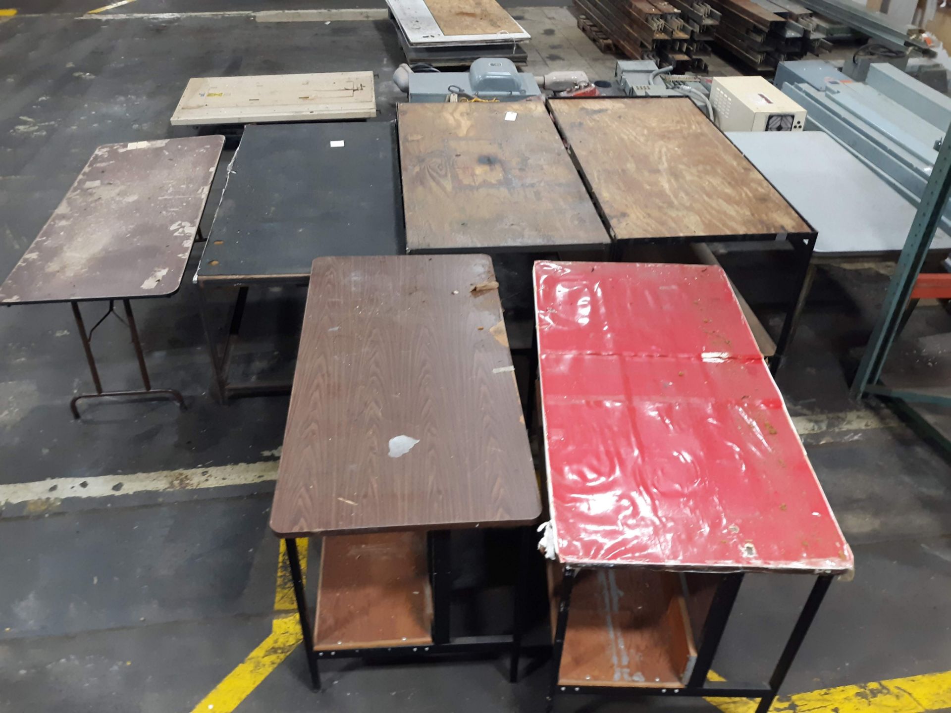 LOT OF (7) MISC TABLES