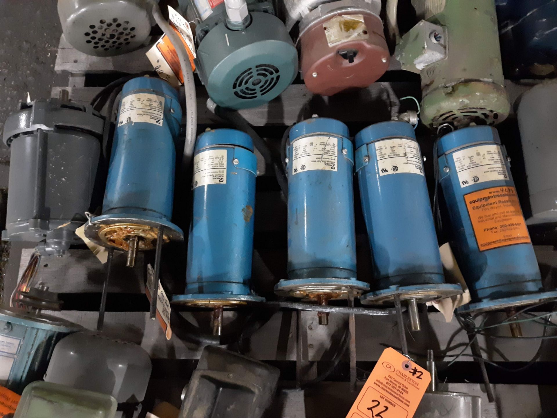 LOT OF (19) ELECTRIC MOTORS BRANDS INCLUDING; BALDOR PACIFIC SCIENTIFIC DIETZ MARATHON ETC. (1/8 - Image 4 of 6