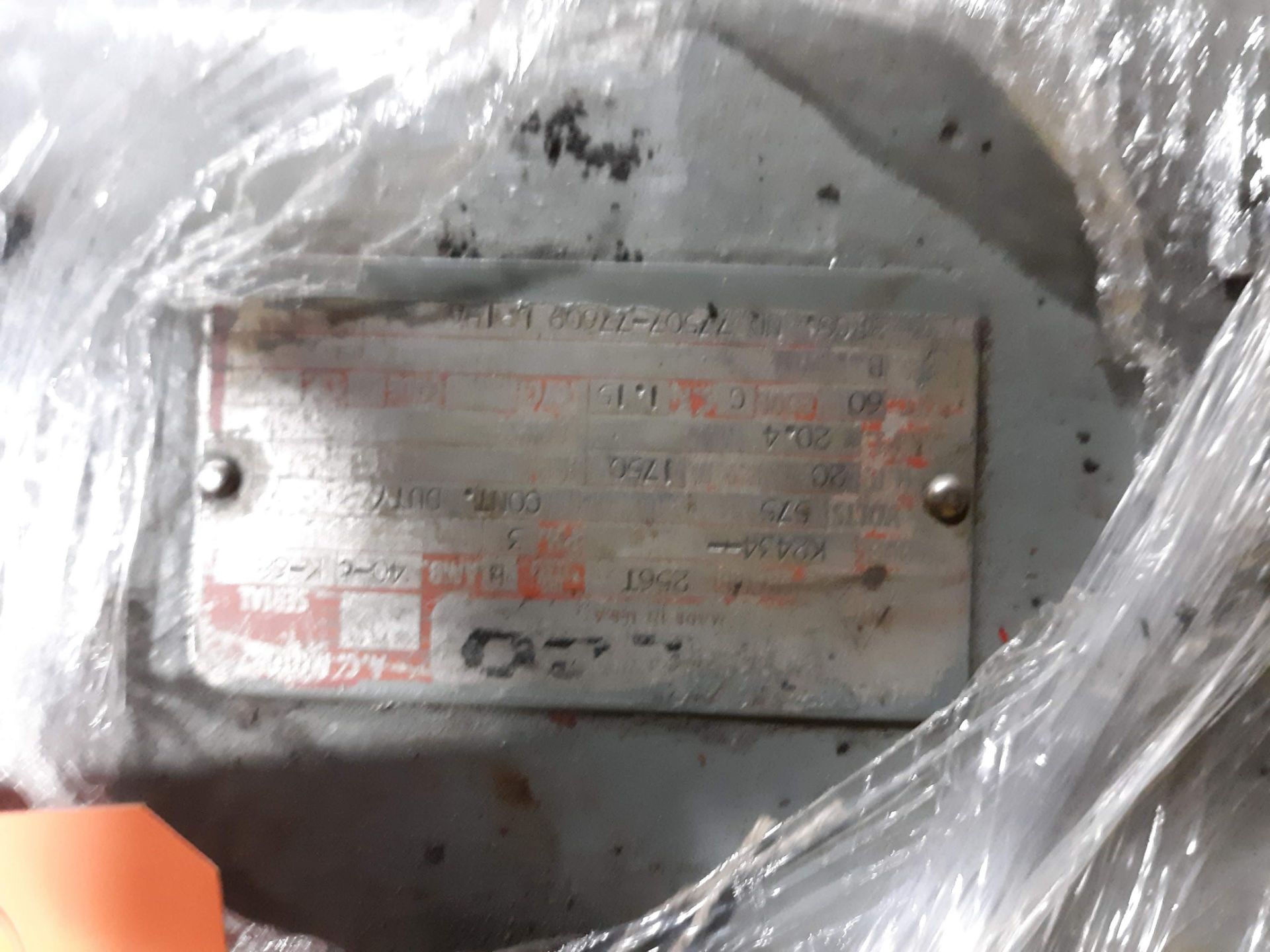 20 HP ELECTRIC MOTOR (UNKNOWN-TAG UNREADABLE) - Image 2 of 2