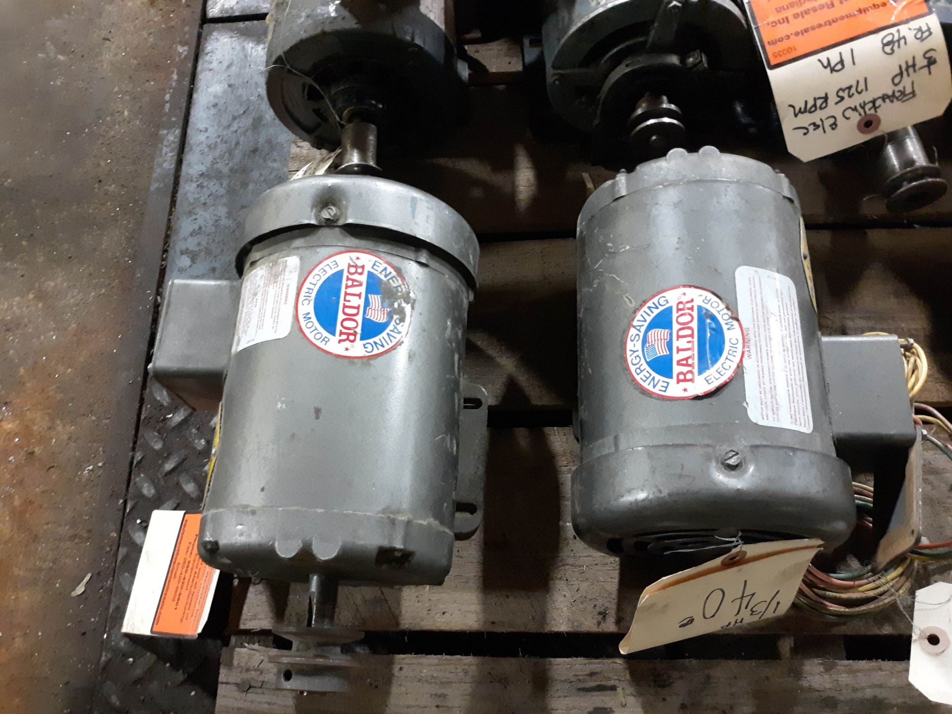 LOT OF (12) ELECTRIC MOTORS BRANDS INCLUDING; BALDOR GE FRANKLIN DAYTON LEESON WESTINGHOUSE (1/3 - Image 4 of 4