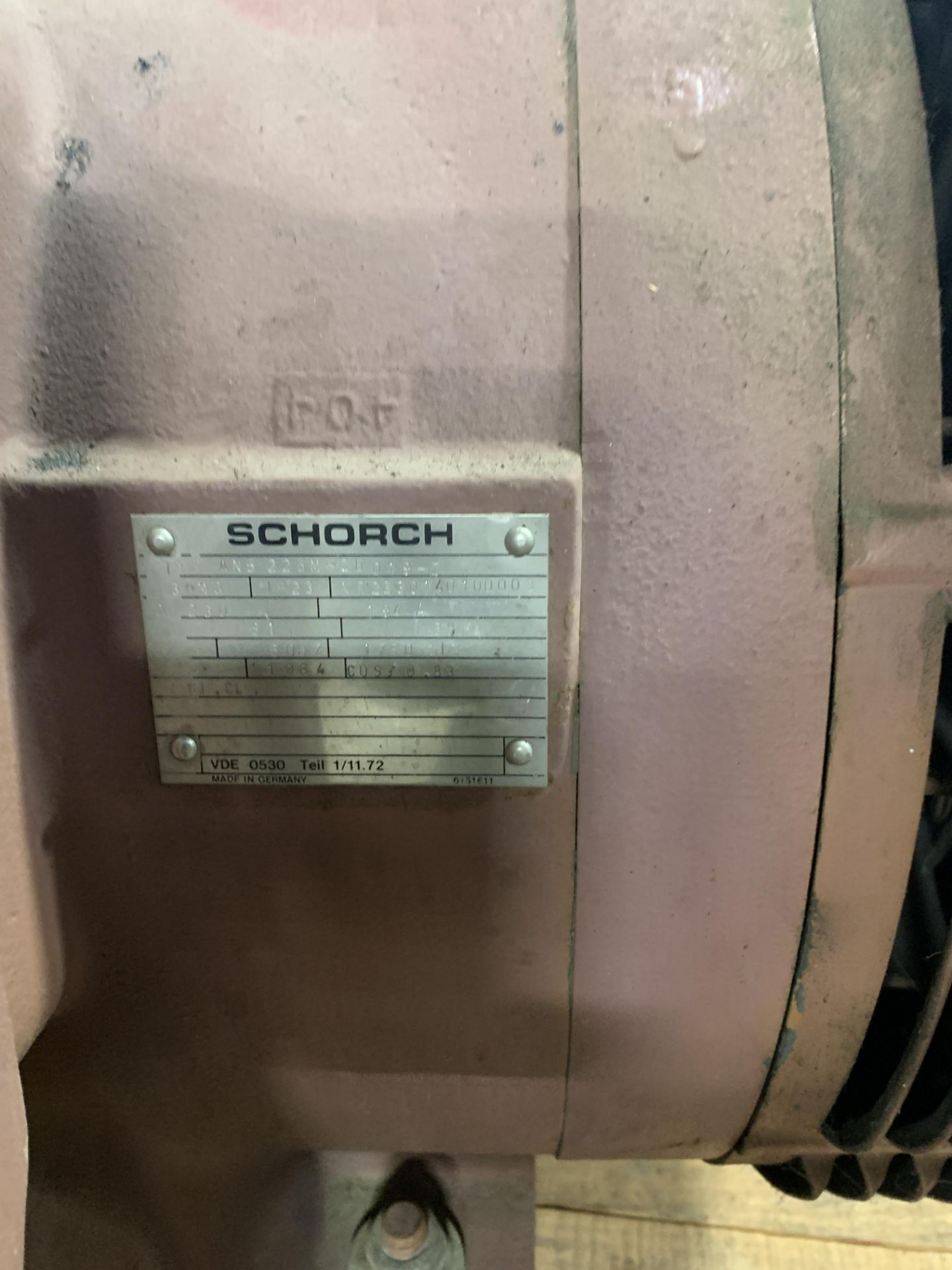 SCHORCH 73 3/4 HP ELECTRIC MOTOR W/ FAN - Image 3 of 3