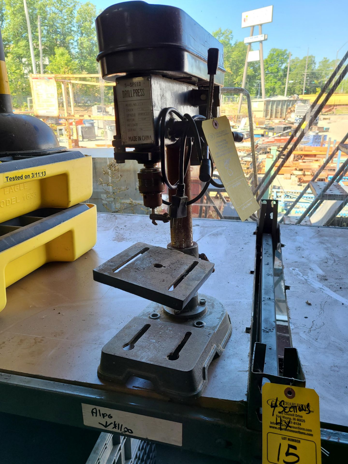 5 SPEED DRILL PRESS: MODEL ZJ4110 1/2" CHUCK 1/3 HP