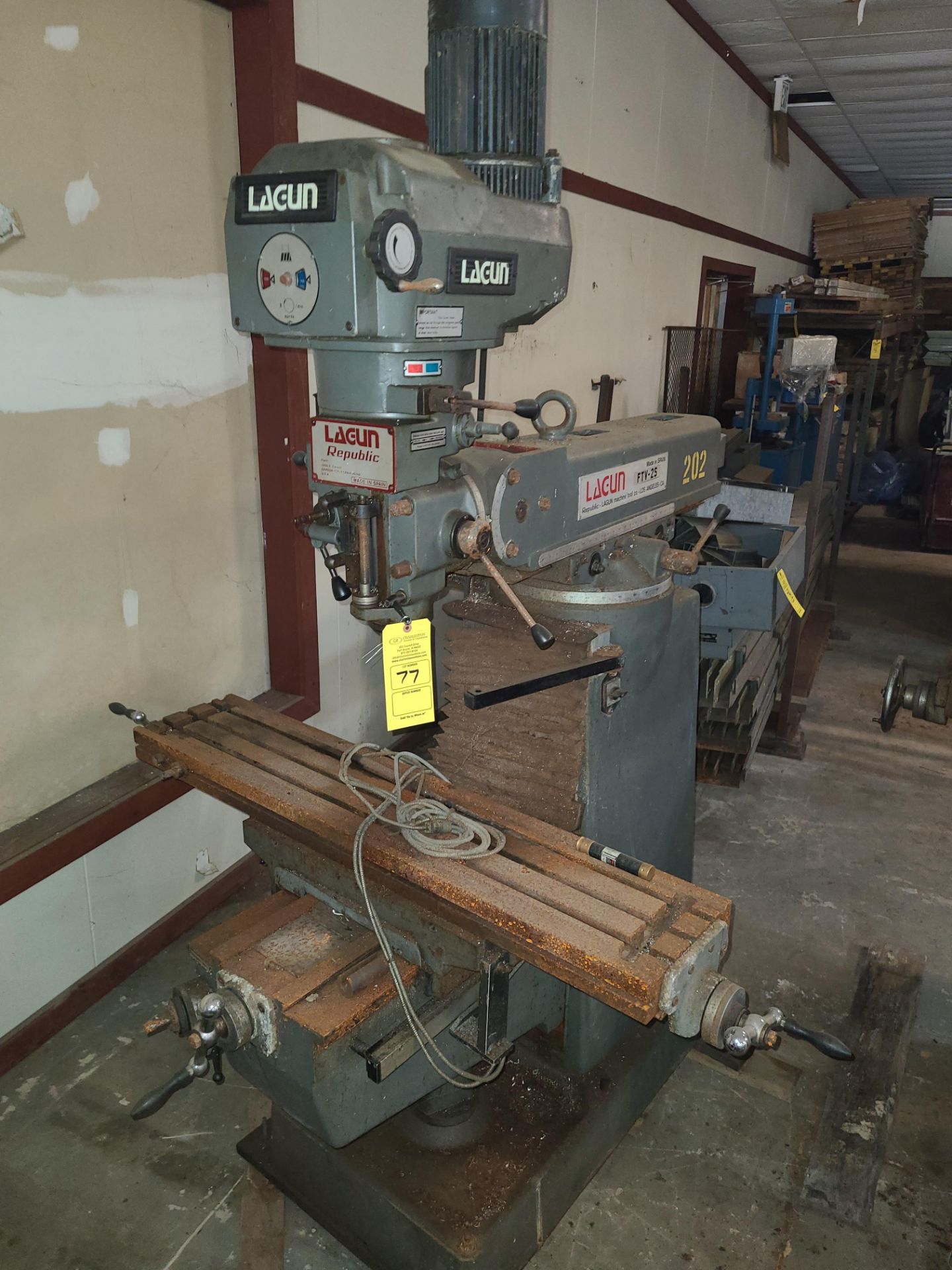 LAGUN VERTICAL TURRET MILLING MACHINE: MODEL FTV-25