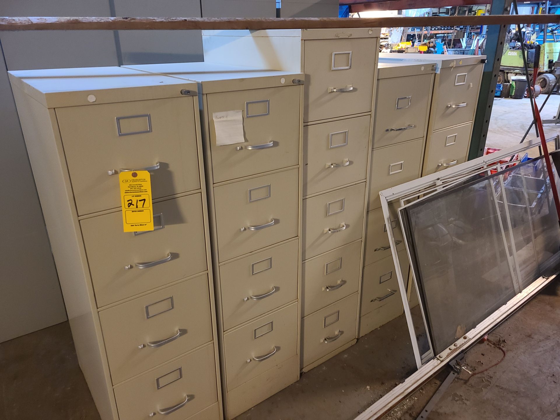 (4) 4 DRAWER VERTICAL FILE CABINETS (1) 5 DRAWER