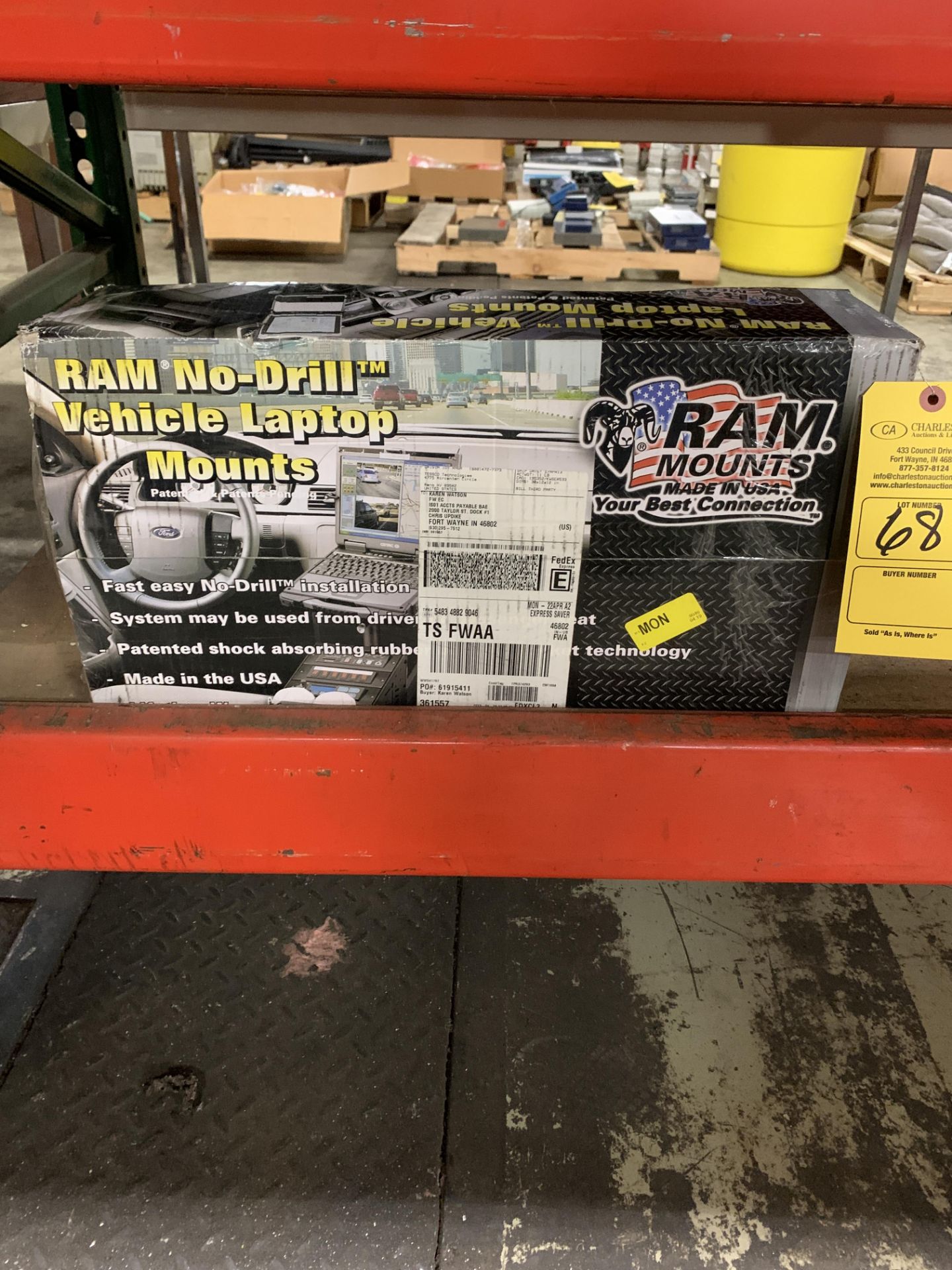 RAM OUNTS NO DRILL VEHICLE LAPTOP MOUNT