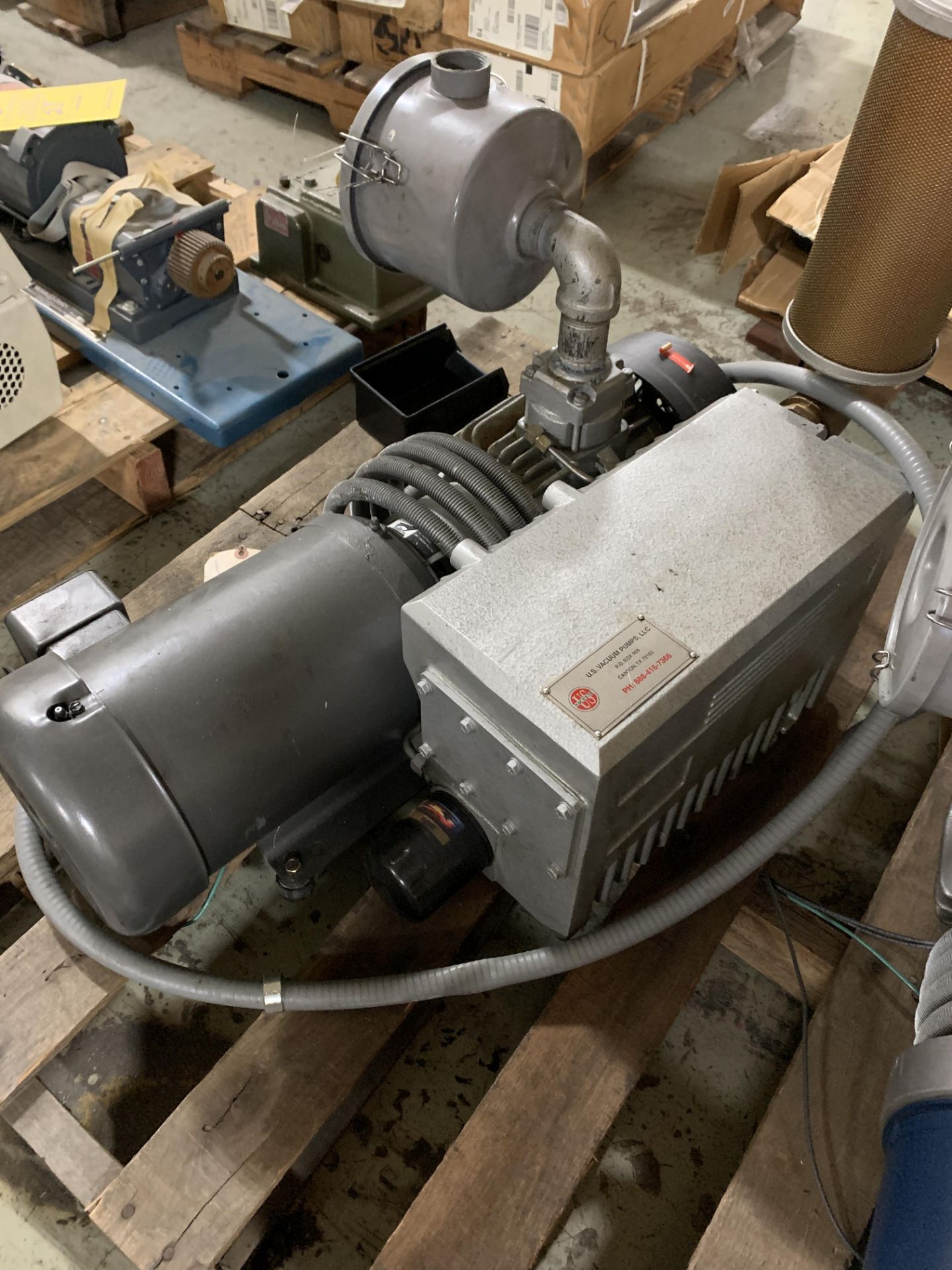 US VACUUM PUMP W/ BALDOR 3.7KW MOTOR - Image 3 of 3