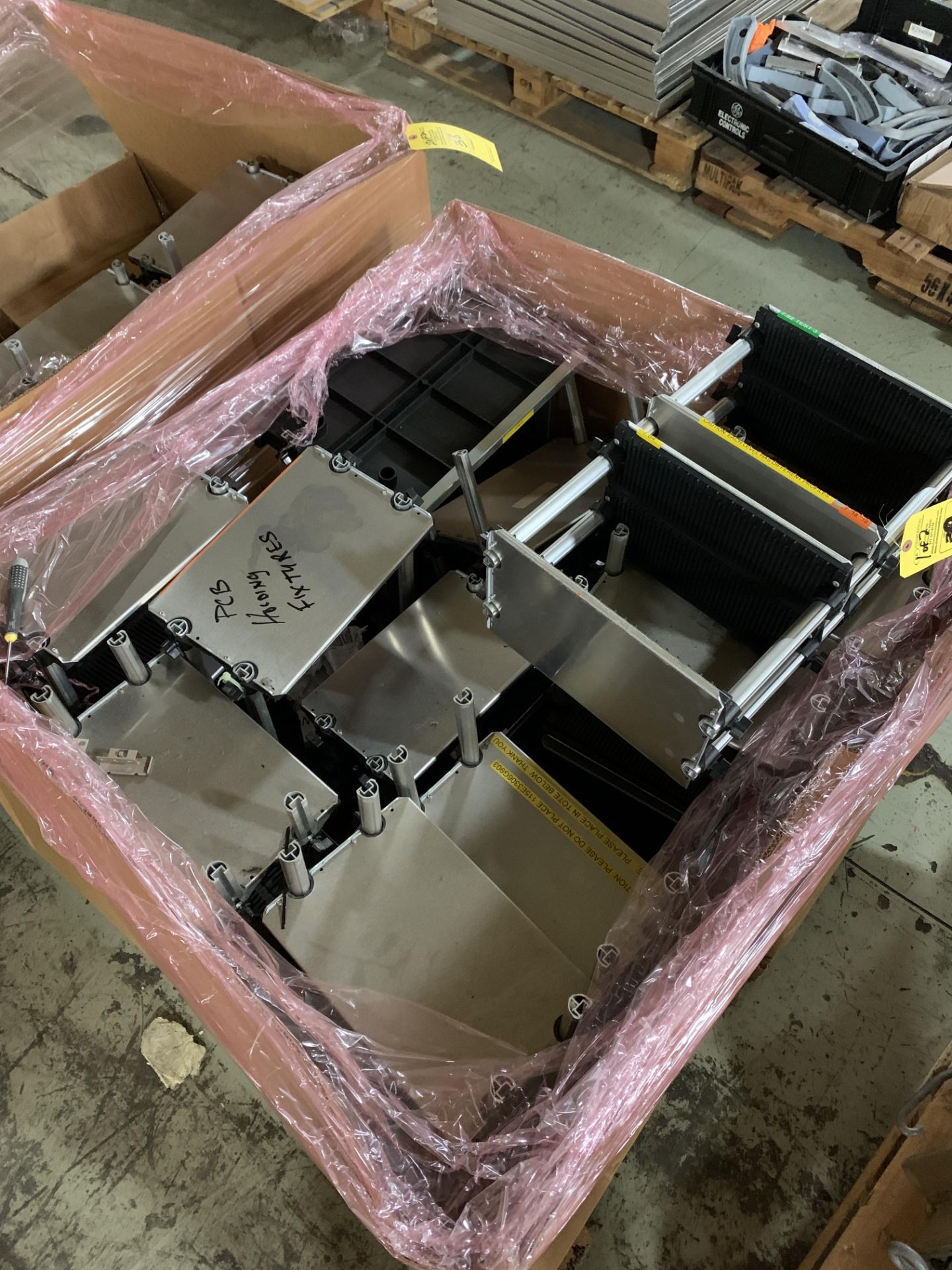 (2) PALLET OF PCB HOLDING FIXTURES