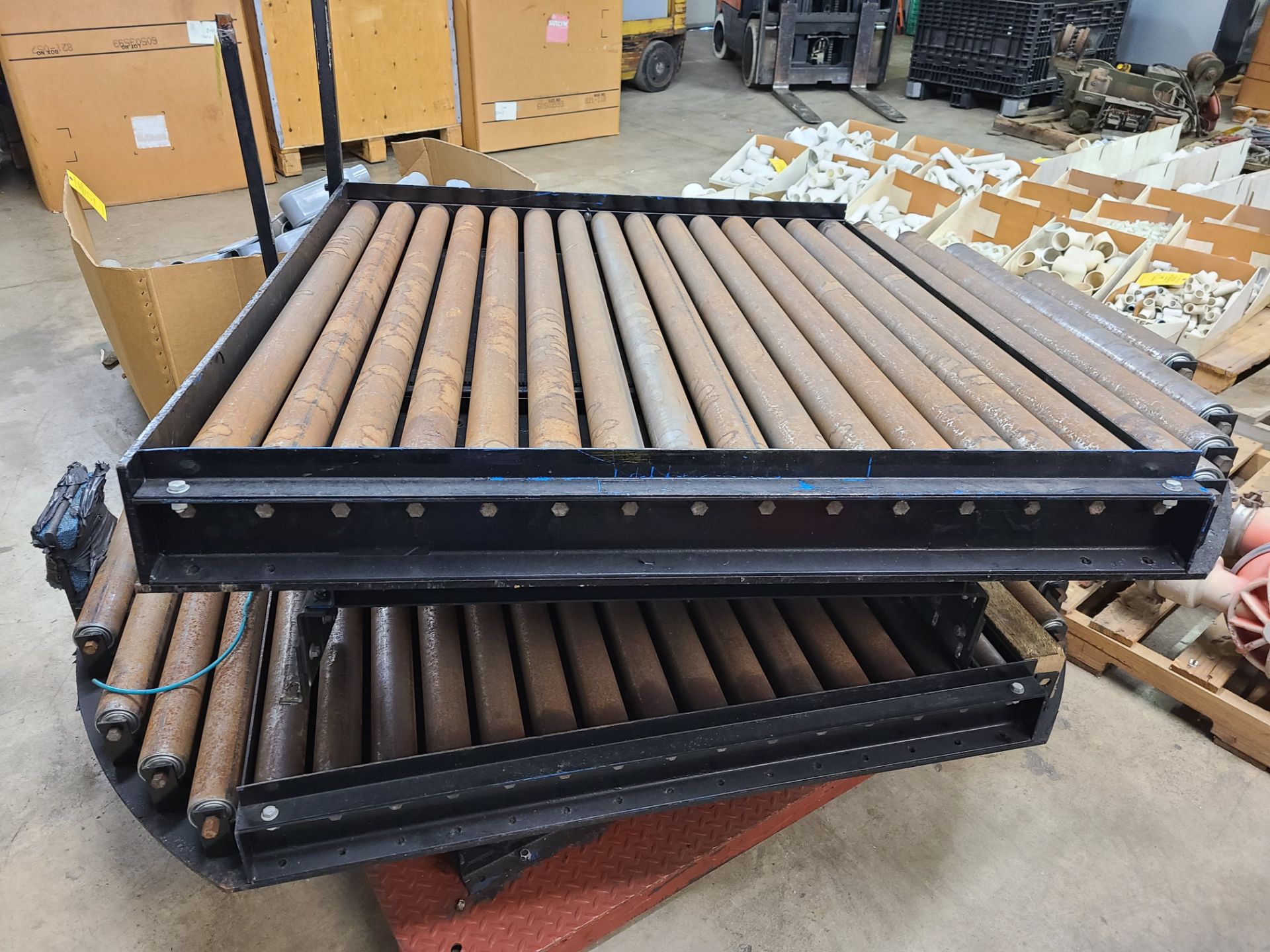 (2) MANUAL ROTATING ROLLER CONVEYOR 48"X48" - Image 2 of 2