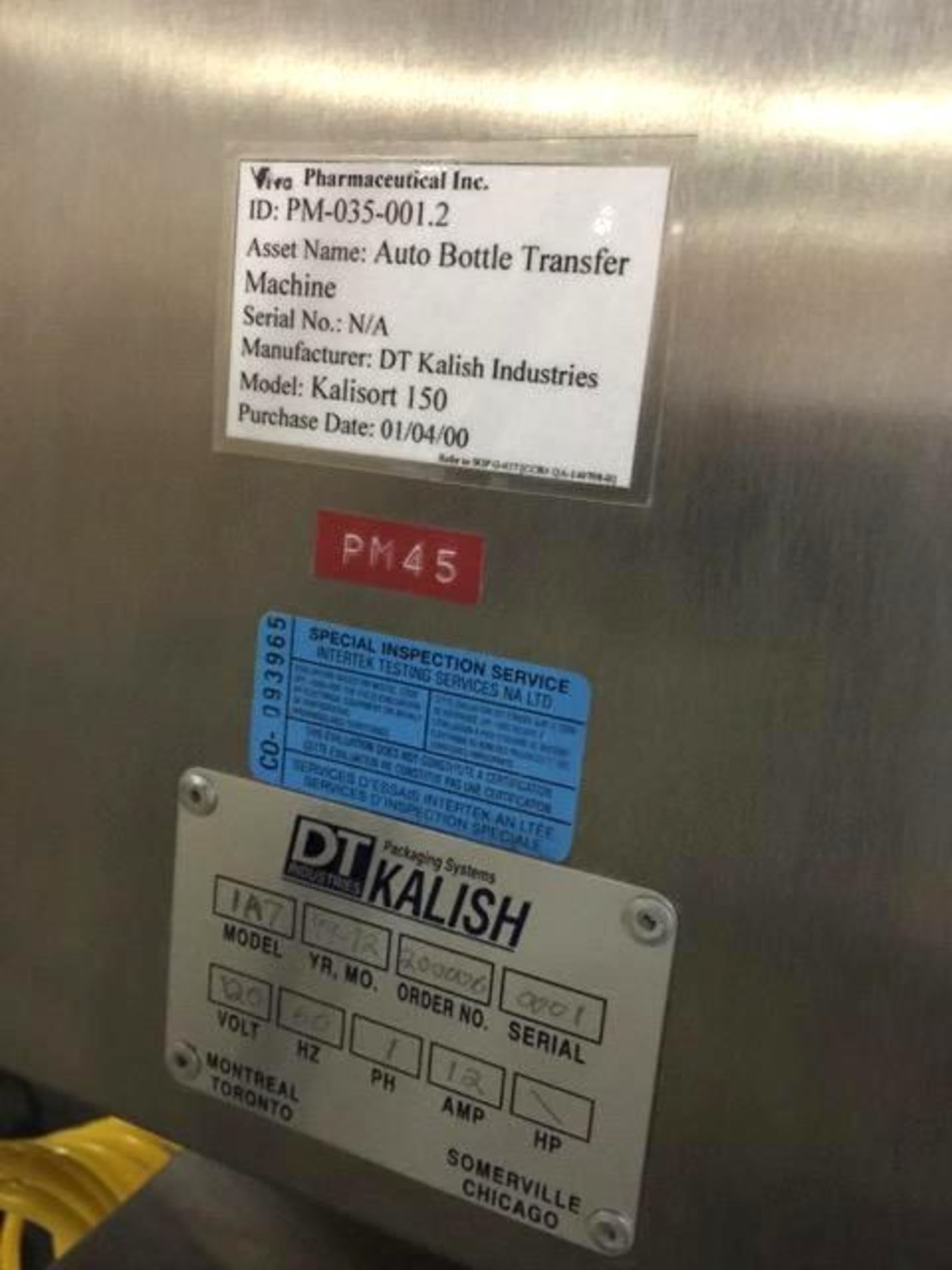 DT Kalish Bottle Elevator, unscrambler and cleaner - Image 5 of 8