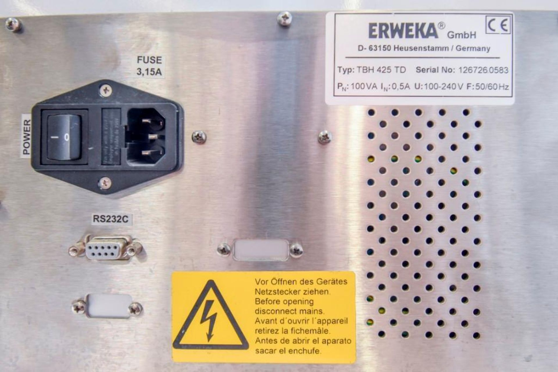Erweka Hardness Tester TBH 425 TD - Image 5 of 5
