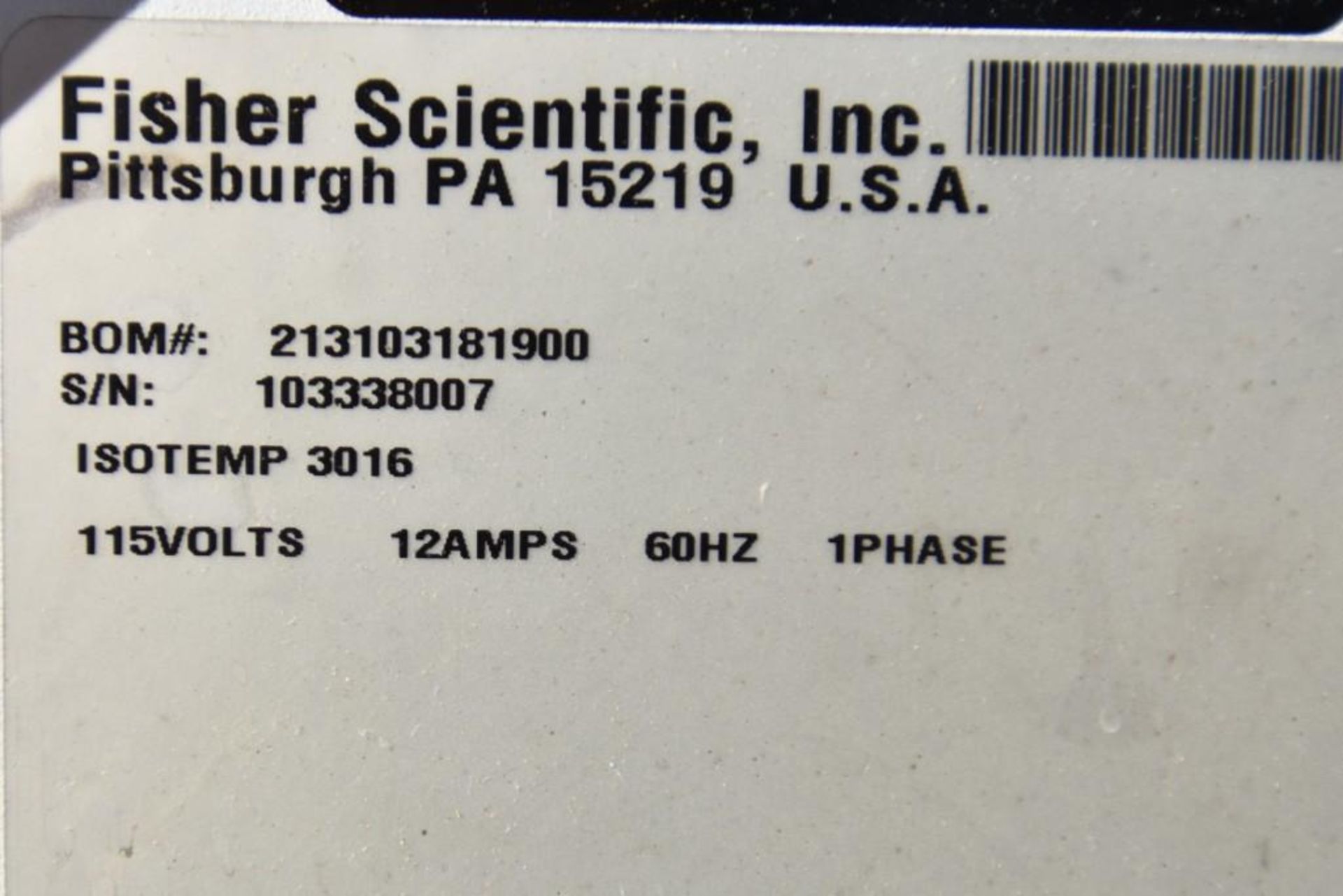 1-Used Fischer Scientific Isotemp 3016 - Image 6 of 8