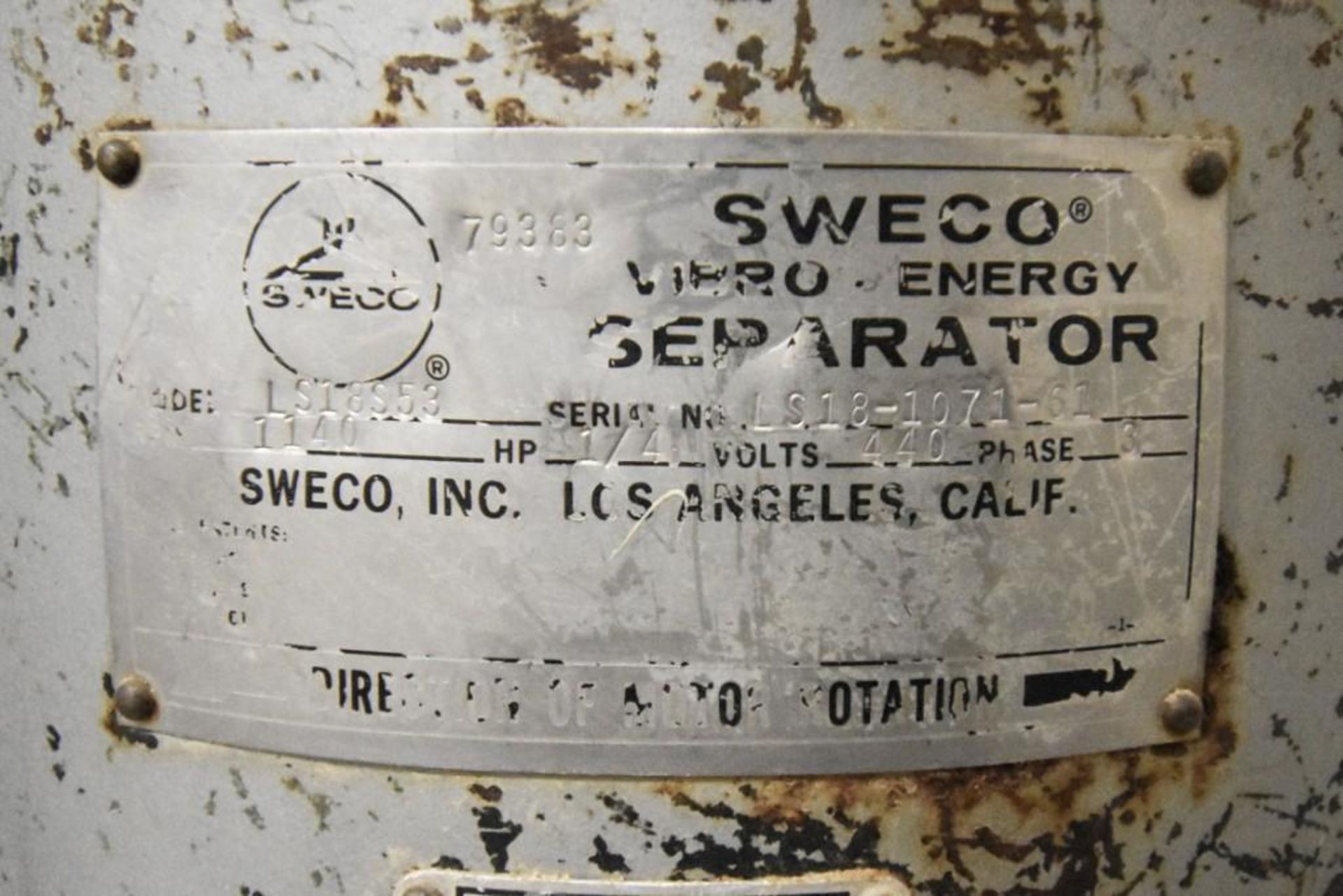 1-Used Sweco Vibro Energy Separator - Image 4 of 5