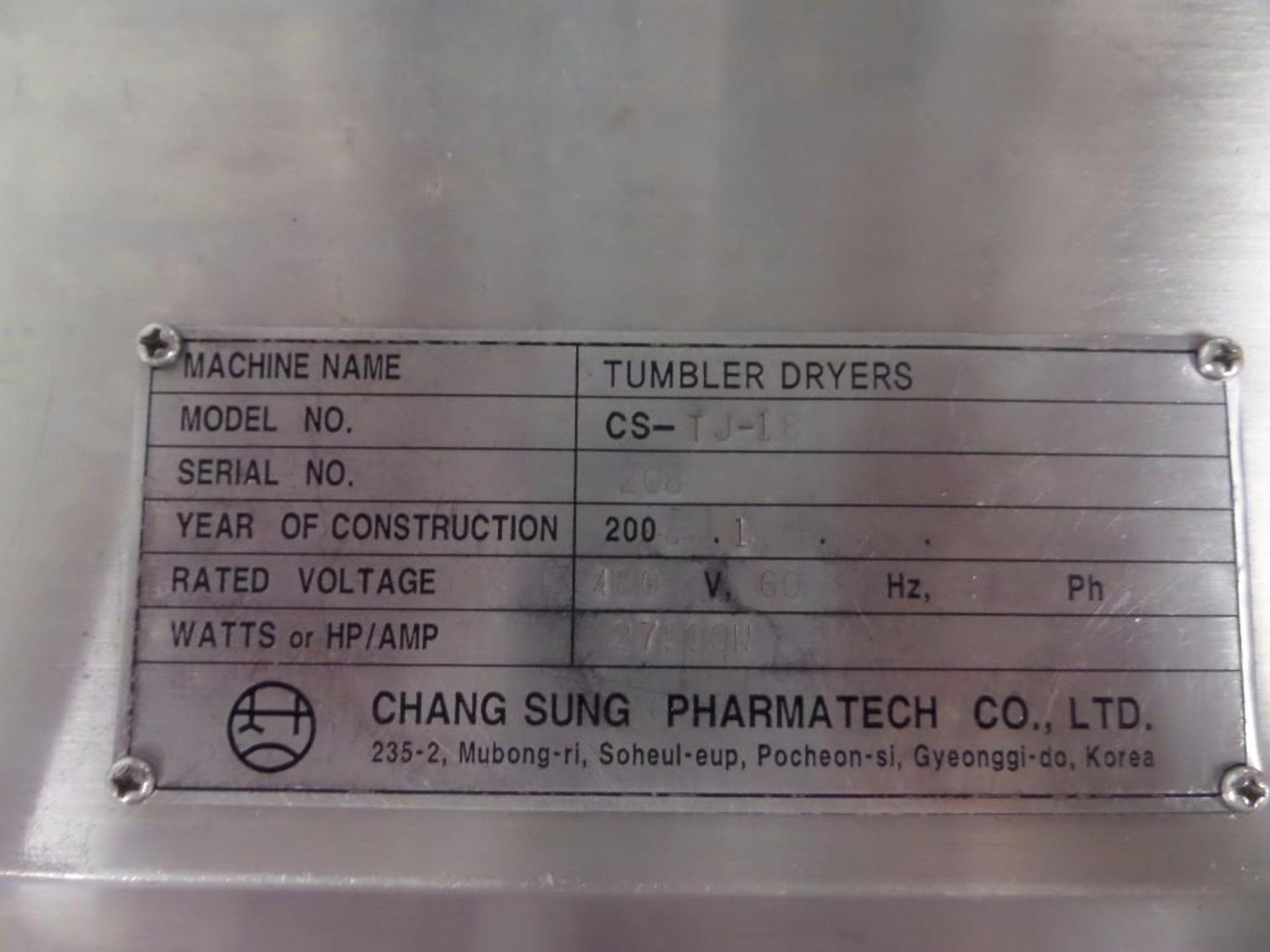 8 Used Continuous Tumbler Dryers. Chang Sung. - Image 9 of 10