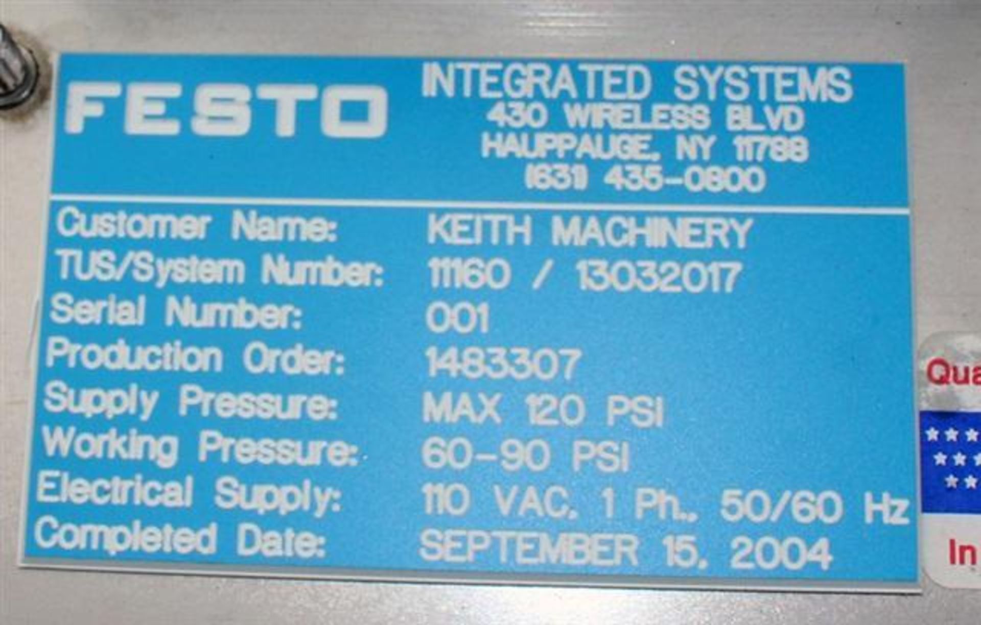 Keith/Festo Twin Head Stainless Liquid Filler - Image 10 of 10