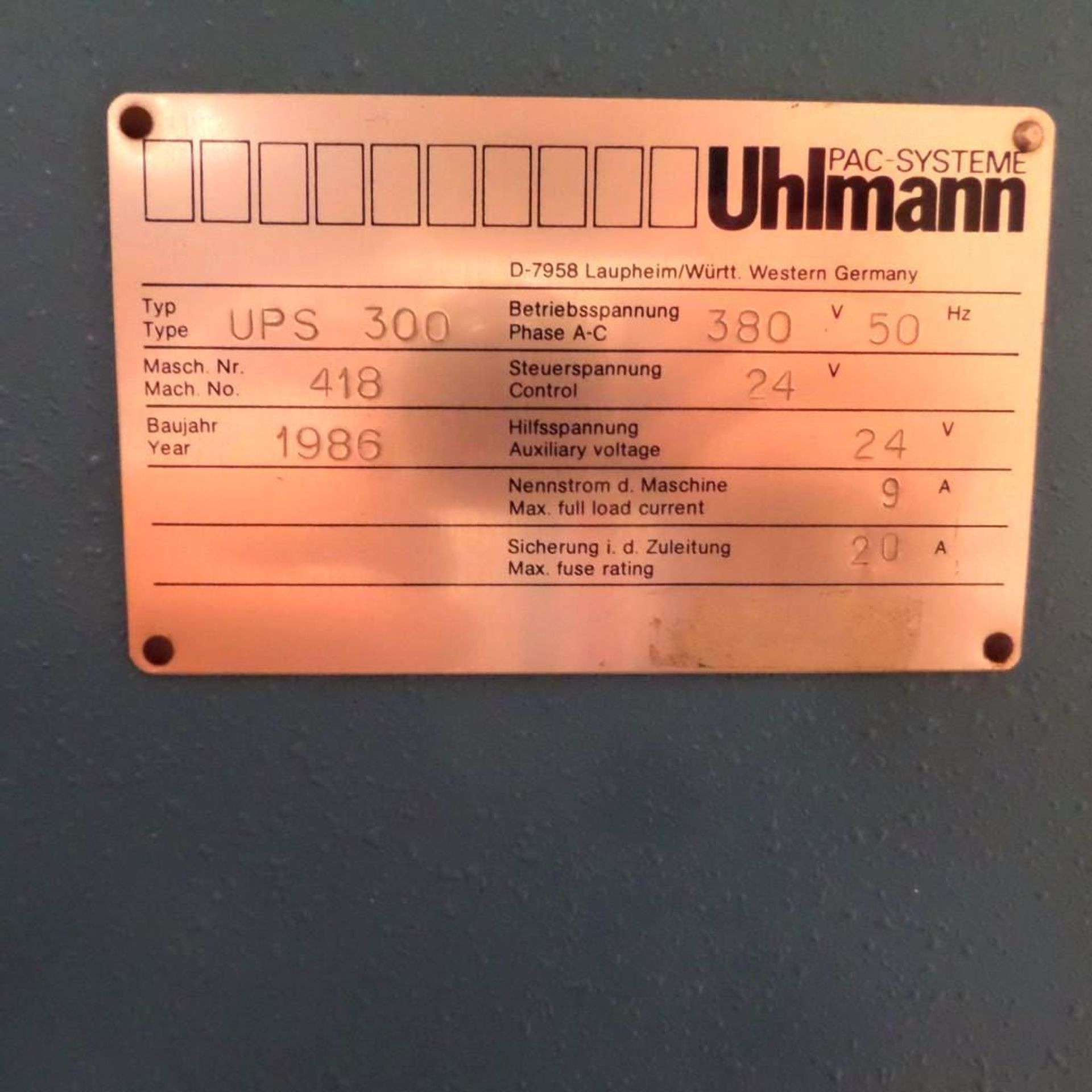 Uhlmann UPS-300 Blister Packer - Image 8 of 11