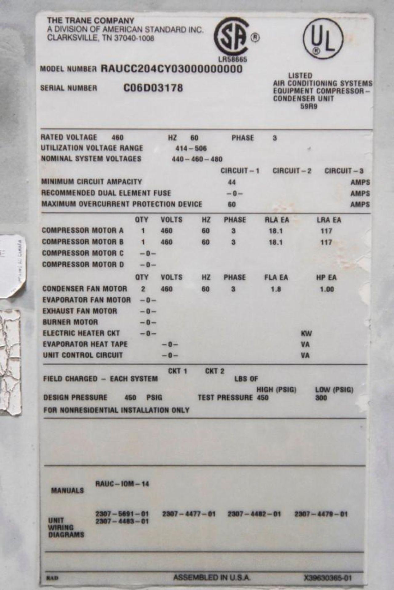 Trane Chiller - Image 2 of 3