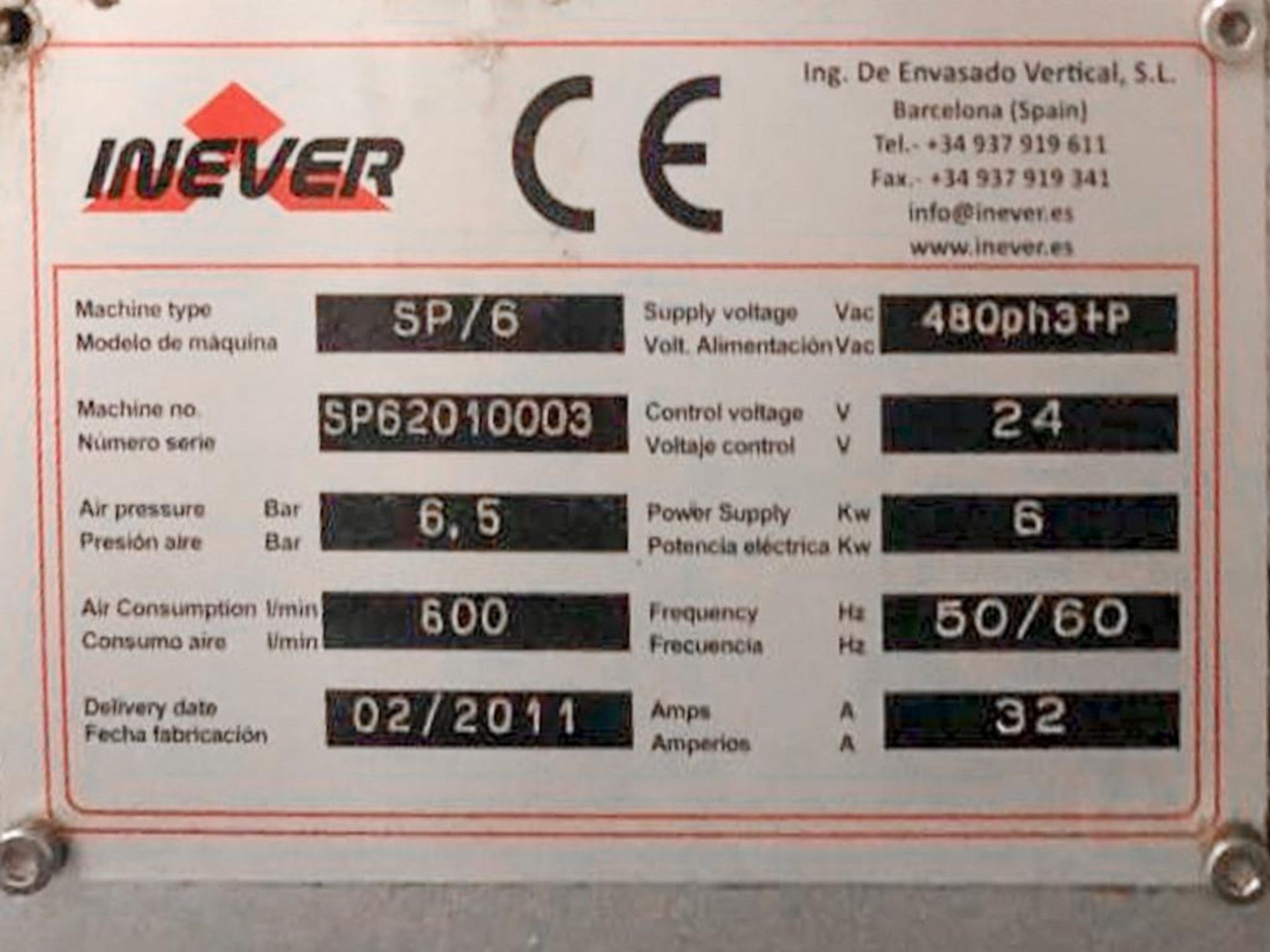 Inever 6 Lane Stick Pac Machine with Leibner Jet Printer - Image 10 of 12