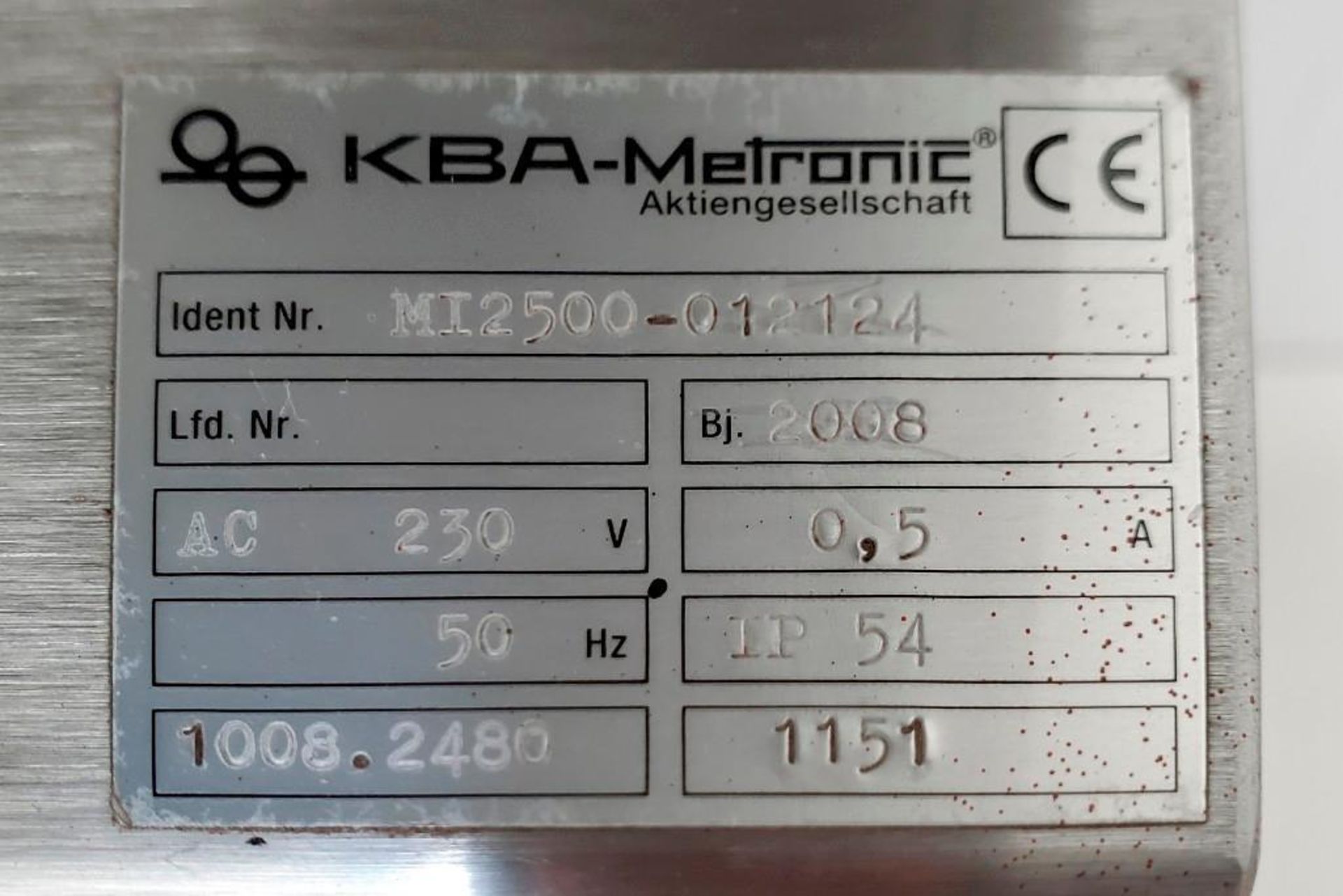KBA- Metronic Alpha Jet Printer - Image 17 of 17