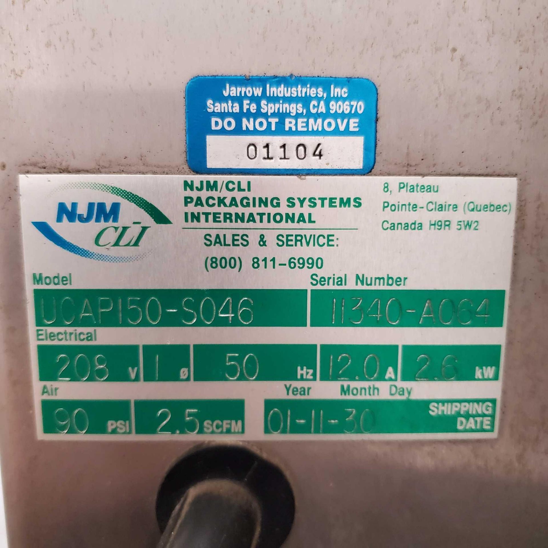 NJM/CLI Elevator and UniCap 150 Capper - Image 8 of 8