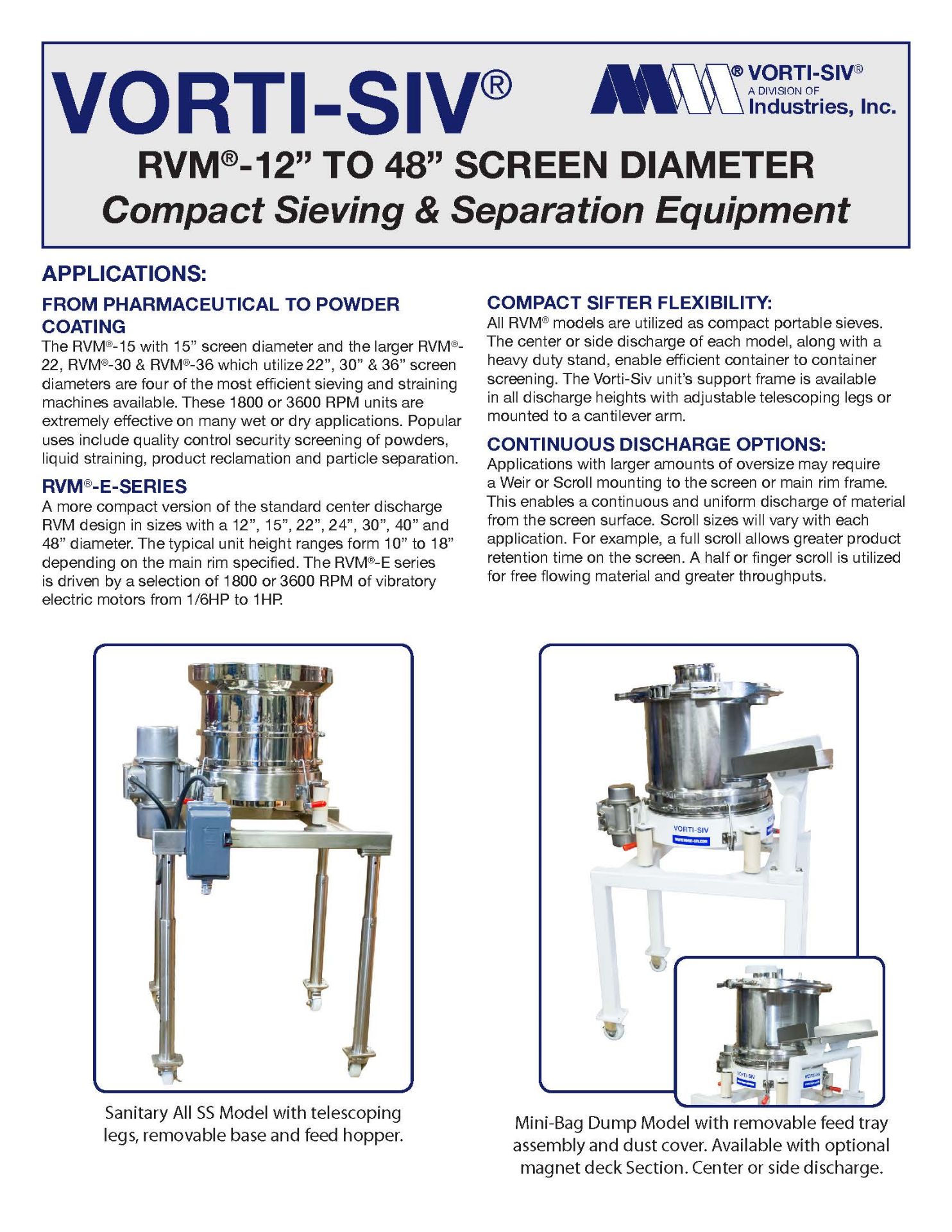 Vorti- Siv RVM22E 20'' Sieving and Separation Machine - Image 13 of 14