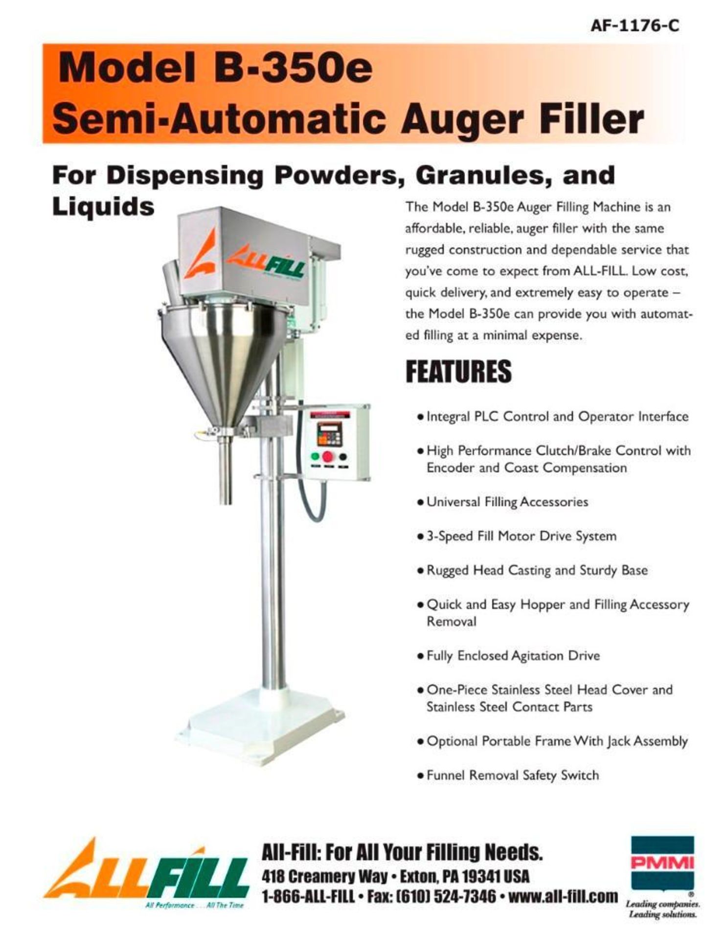 All fill B-350e Auger Filler - Image 13 of 14