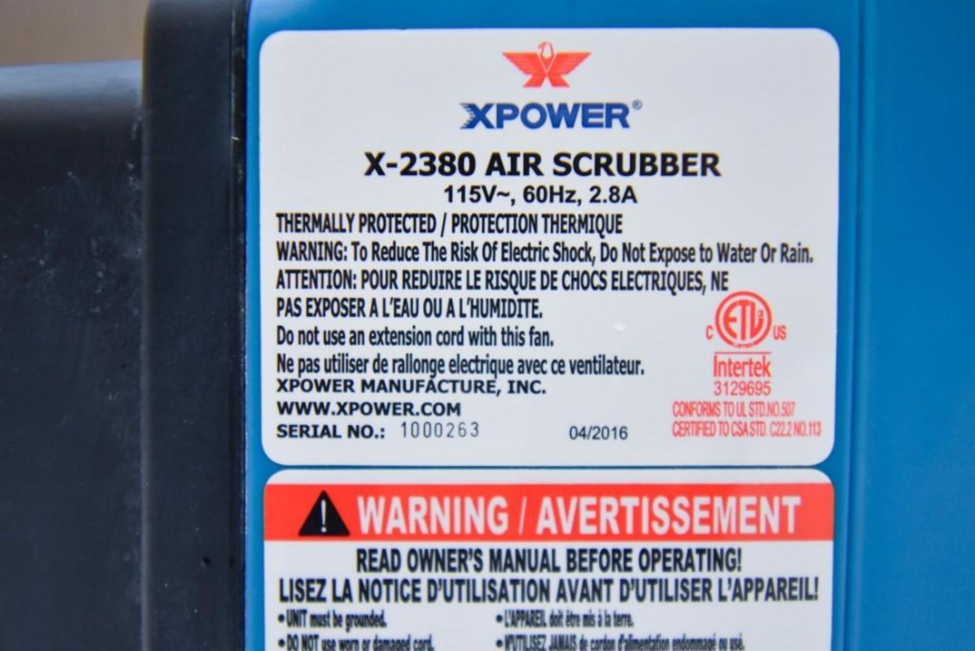 X- Power Air Scrubber - Image 3 of 4