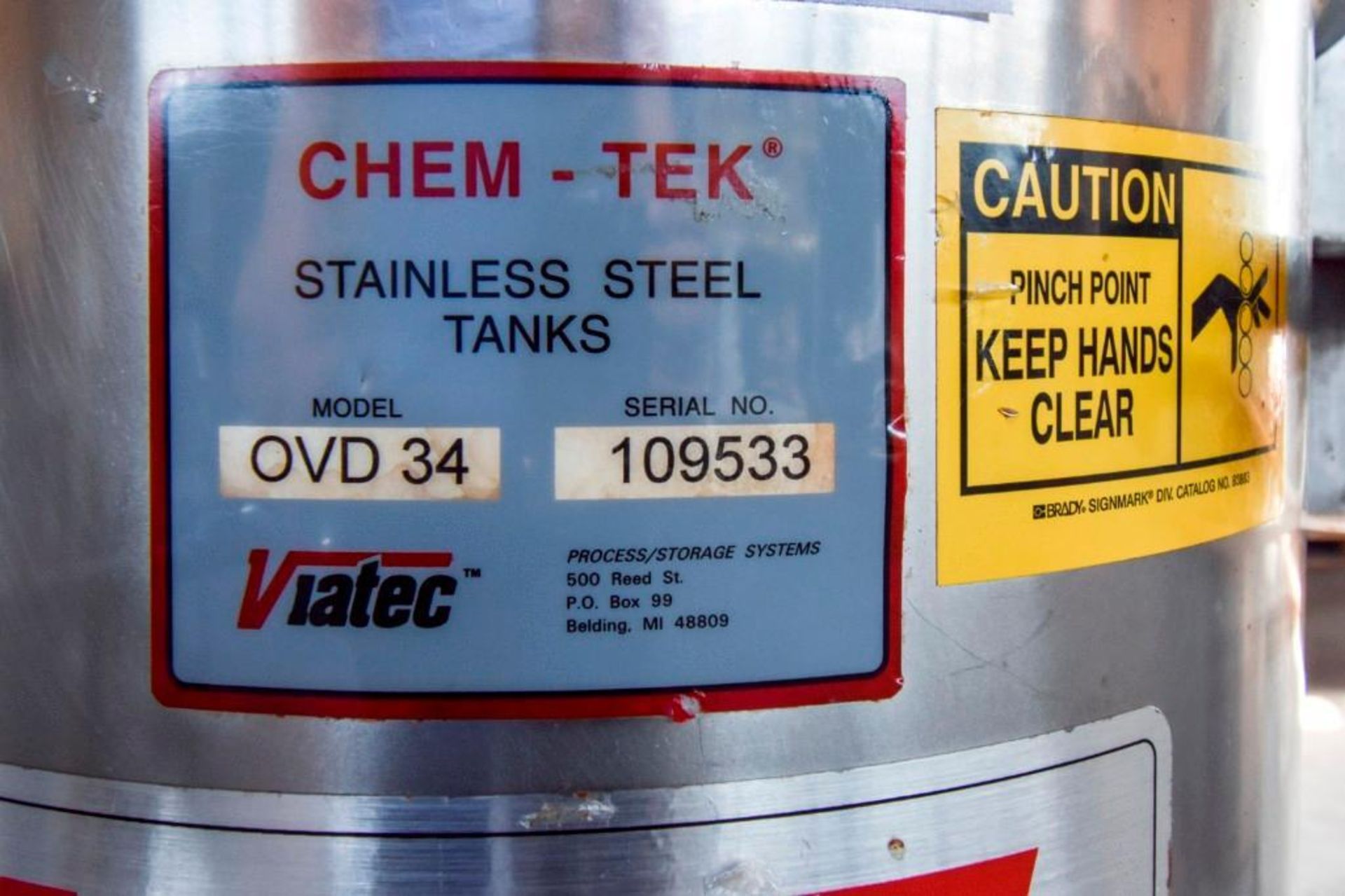 Via Tek Pneumatic Screen Press Chem Tank OVD 34 - Image 4 of 4