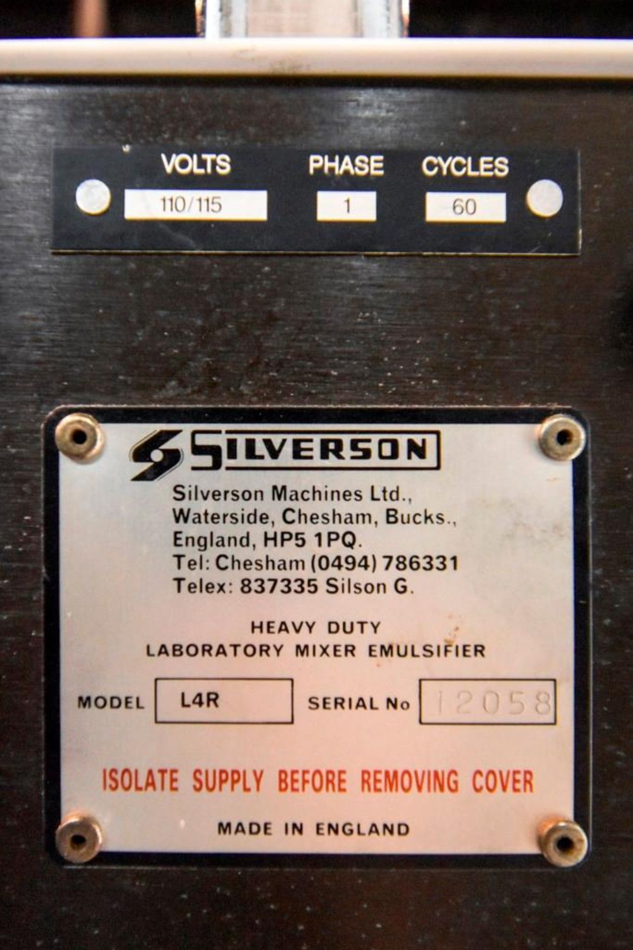 Silverson L4R Lab Grade Mixer Emulsifier - Image 5 of 5
