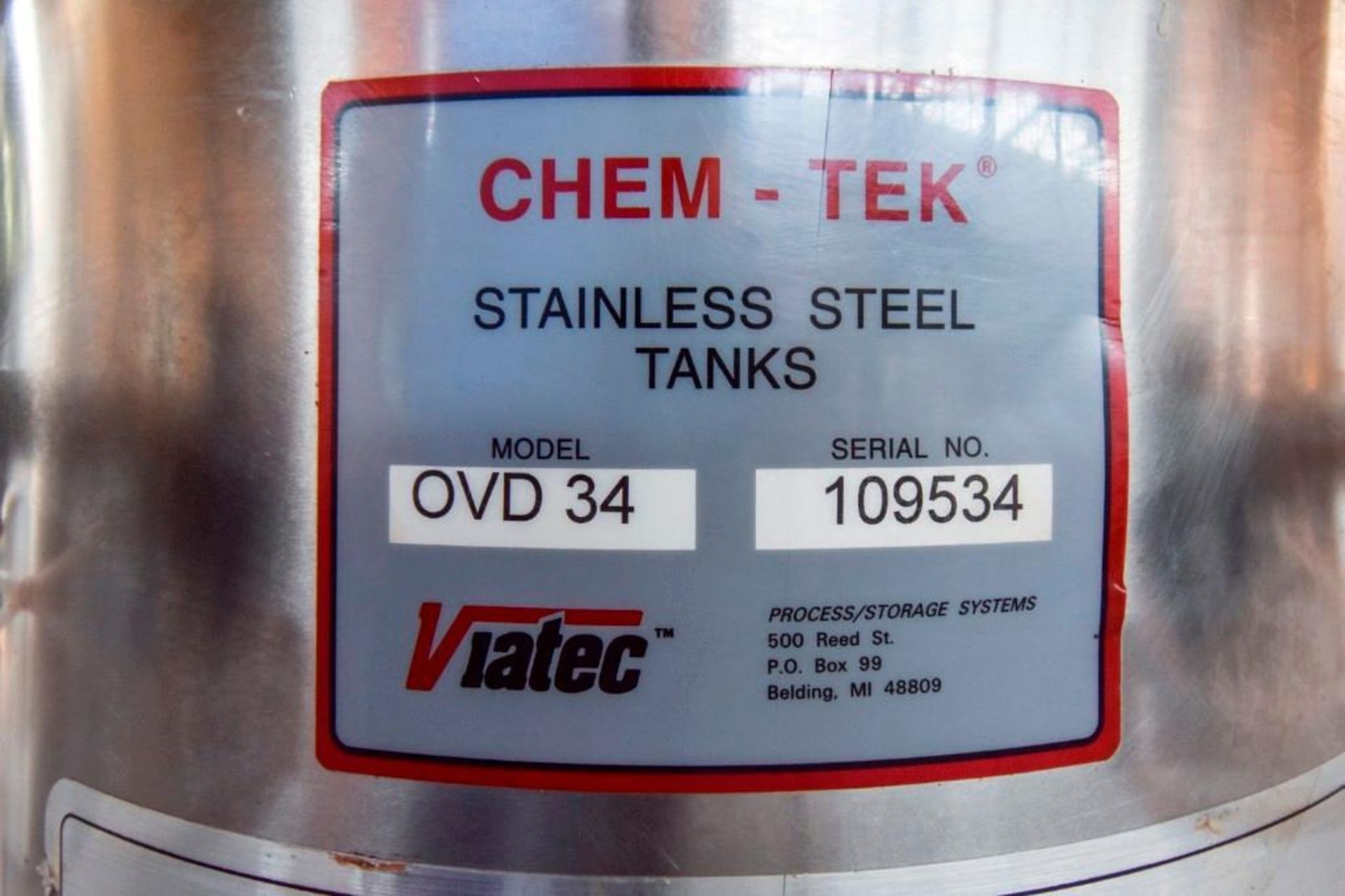 Via Tek Pneumatic Screen Press Chem Tank OVD 34 - Image 4 of 5