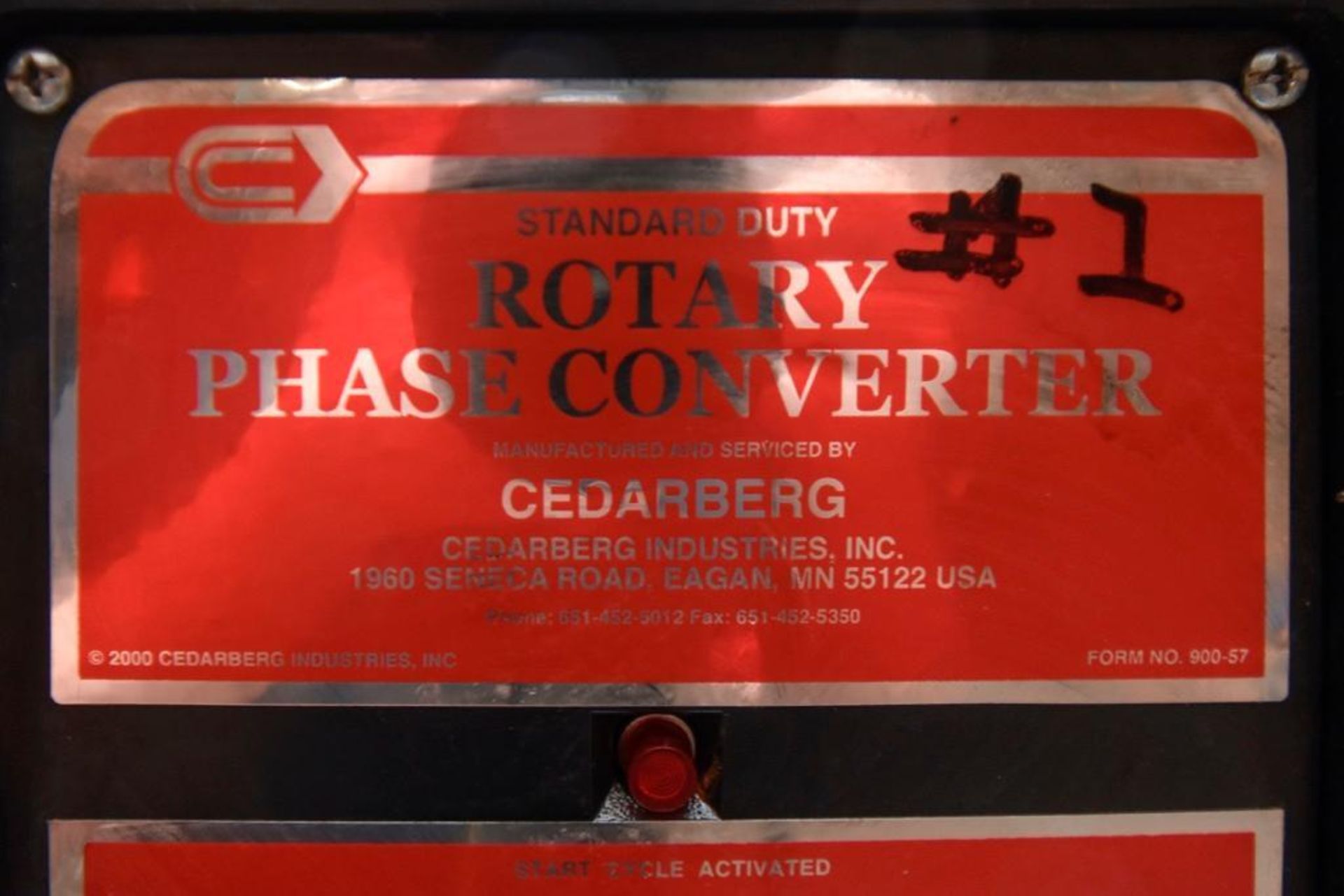 Rotary phase converter Cedarburg - Image 3 of 4