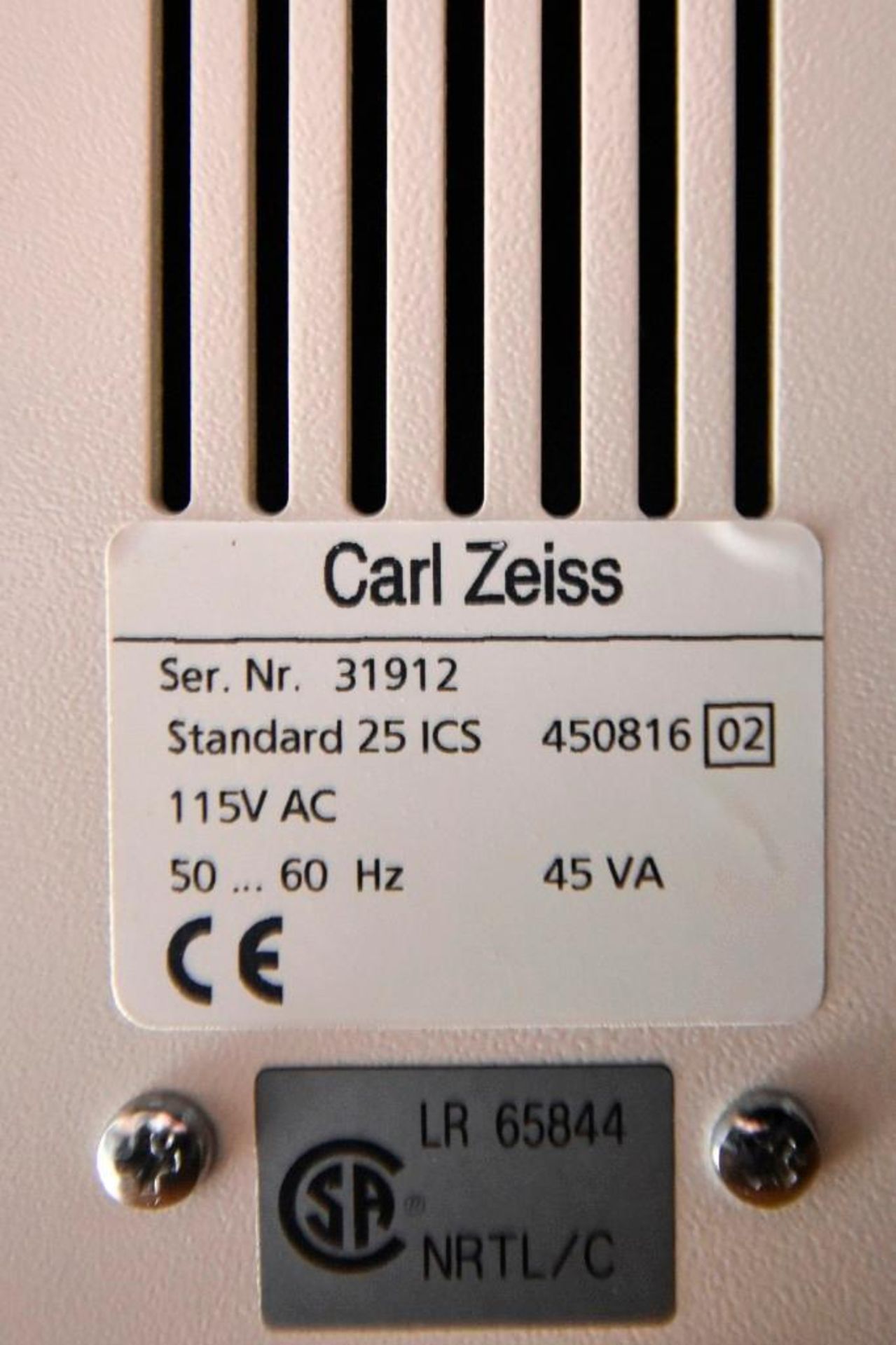 Carl Zeiss Standard 25 ICS Transmitted Light Microscope 450816-02 - Image 5 of 5