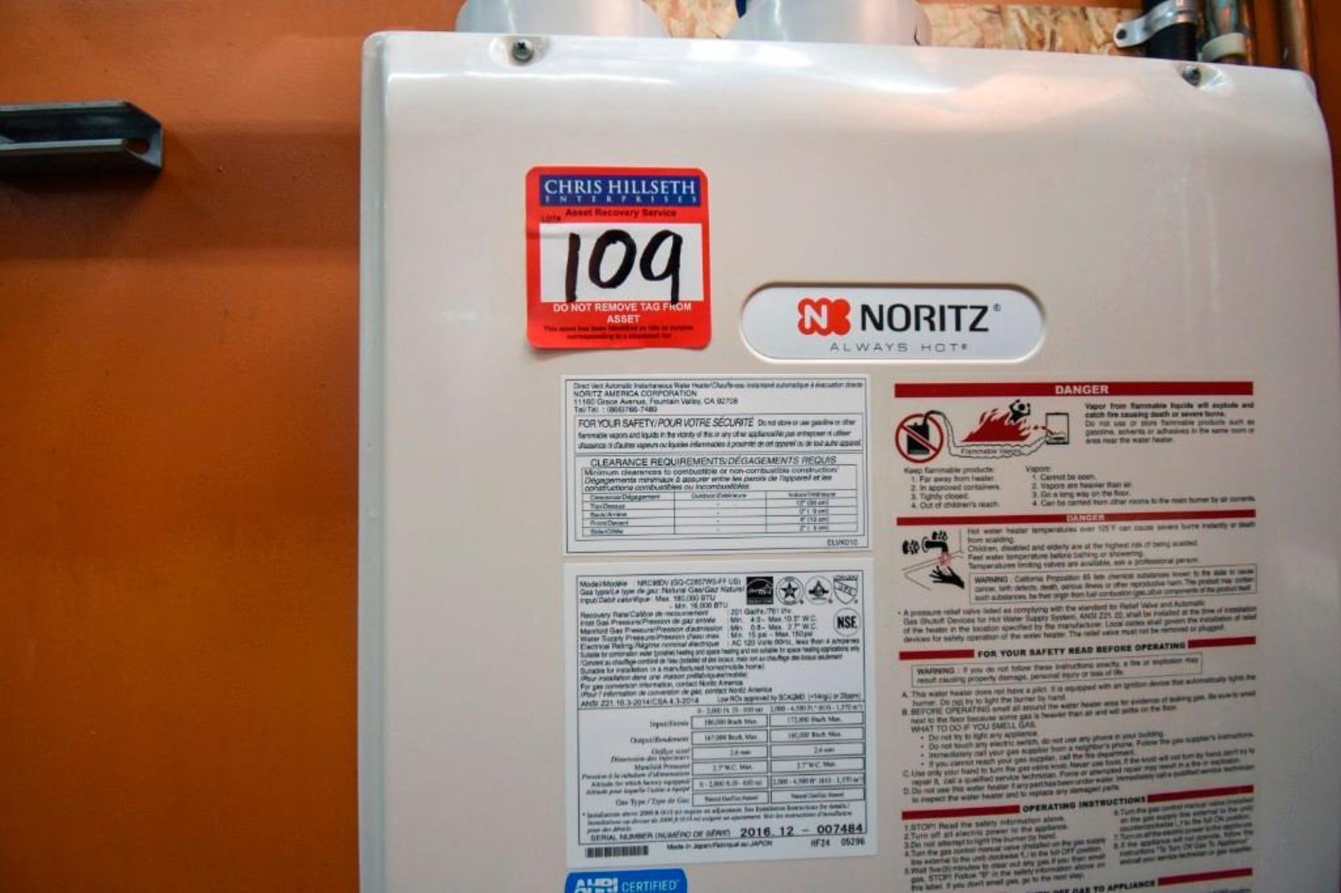 Noritz Tankless Heater - Image 4 of 6