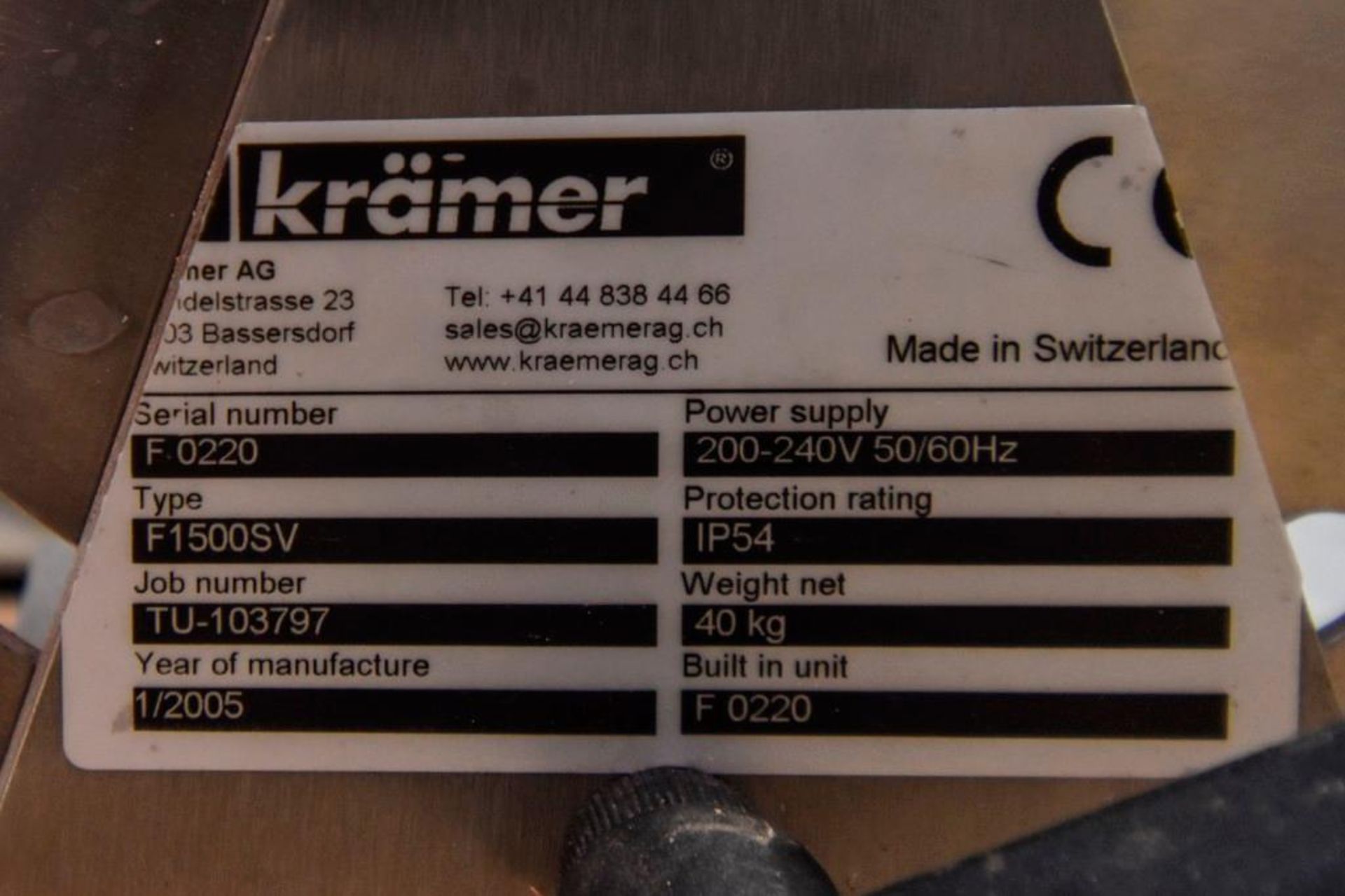 Kramer Tablet Conveyor F1500SV - Image 8 of 8