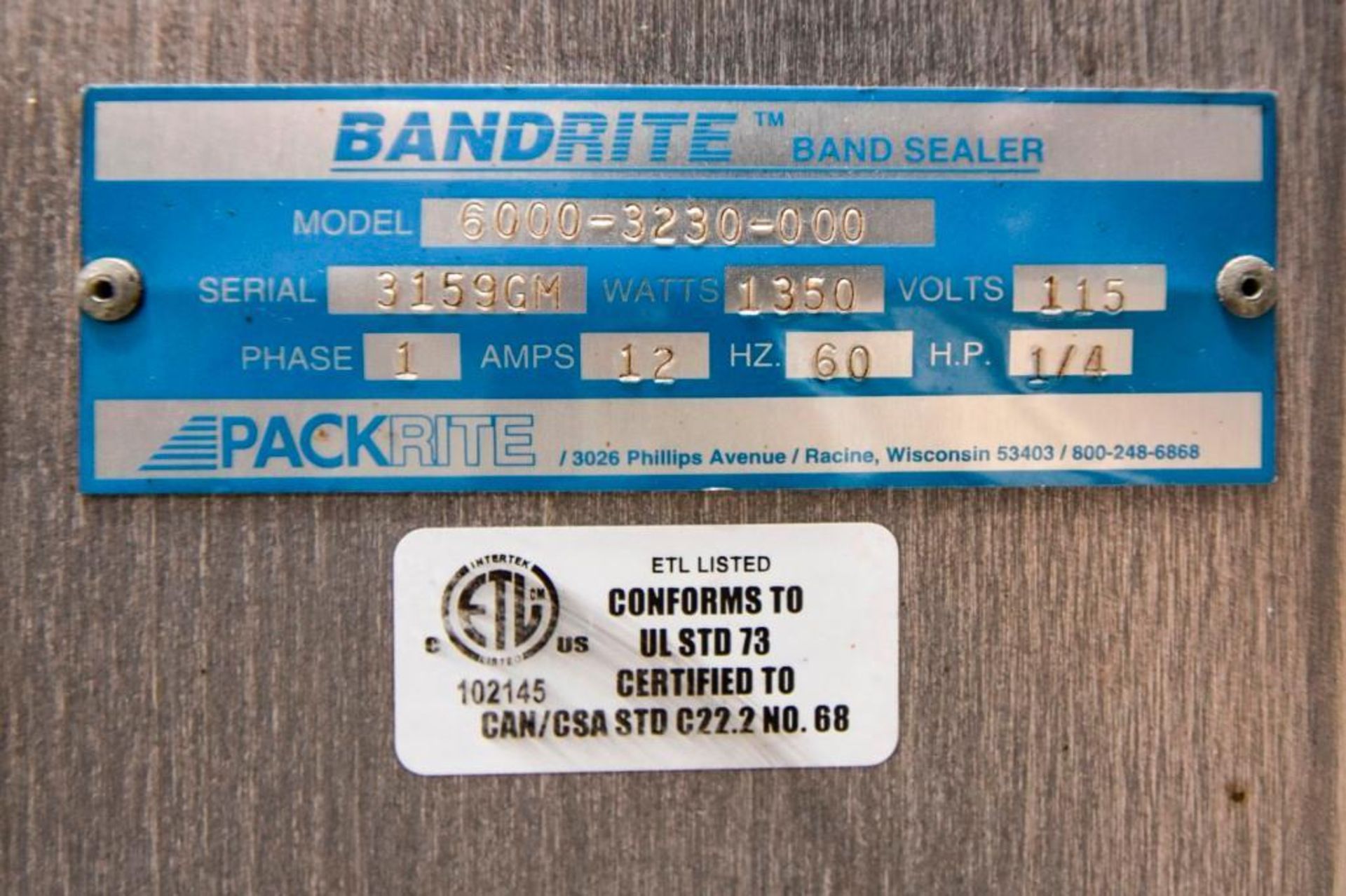 Bandrite Band Sealer Model: 6000-3230-000 - Image 11 of 11