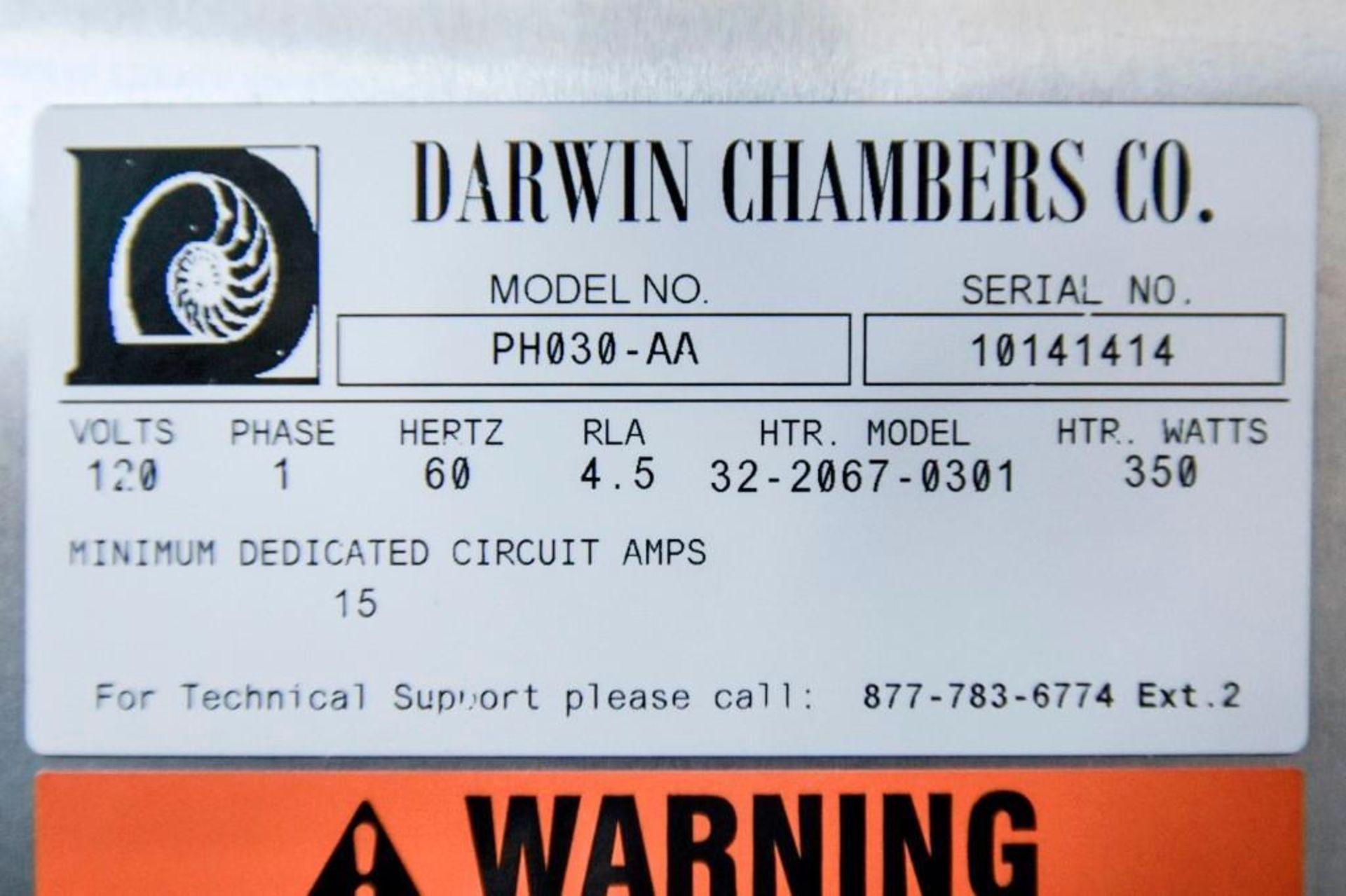 Darwin Chambers Stability Chamber PH030 - Image 10 of 10