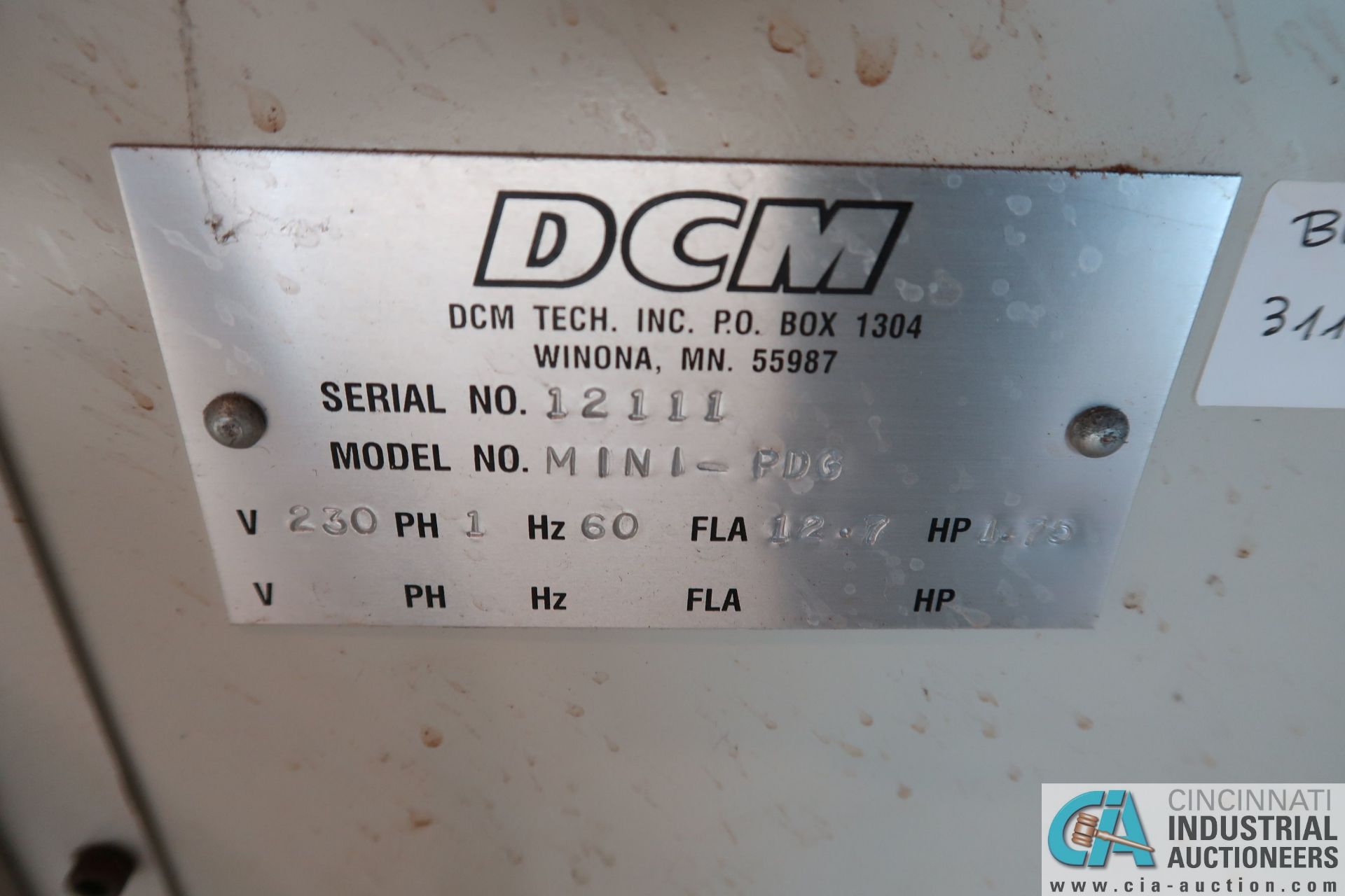 8" DCM MODEL MINI PUNCH AND DIE GRINDER; S/N 12111, 8" THREE-JAW CHUCK, 6" GRINDING WHEEL, 5" - Image 5 of 6