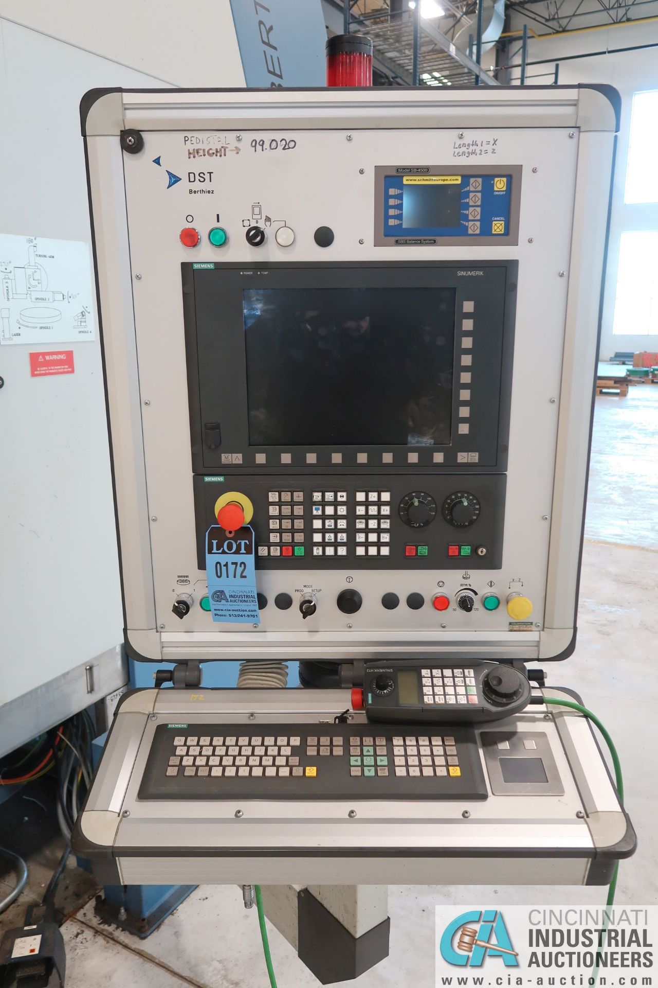 BERTHIEZ MODEL RVU 900/80 ID/OD, WITH TURNING, VERTICAL CNC GRINDER; S/N 4219, 84OD SIEMENS CONTROL - Image 6 of 33