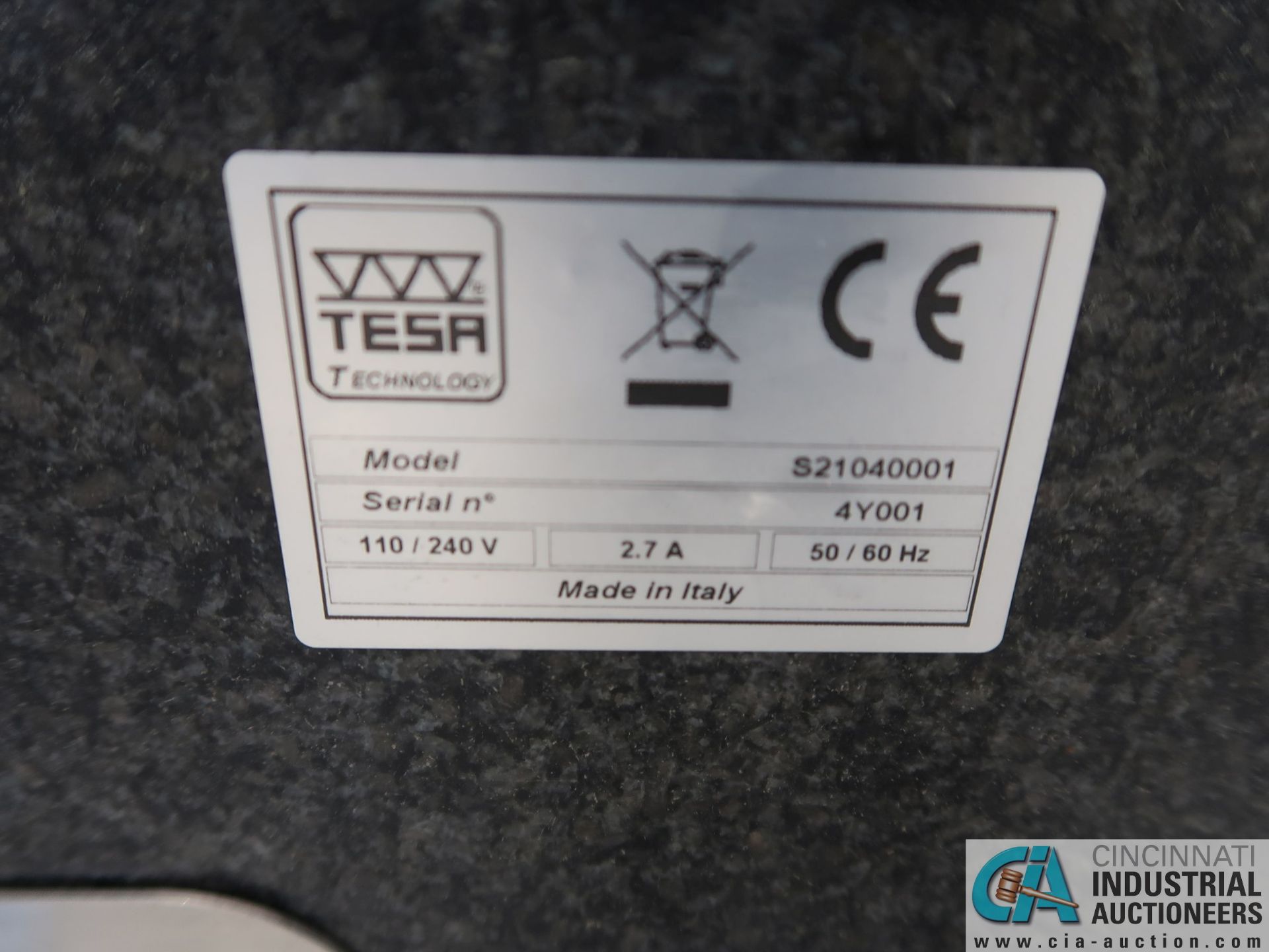 TESA MODEL TPS 1500 MOTORIZED SETTING BENCH W/STAND; S/N 4Y001, MODEL NO. S2014001 - Image 6 of 6