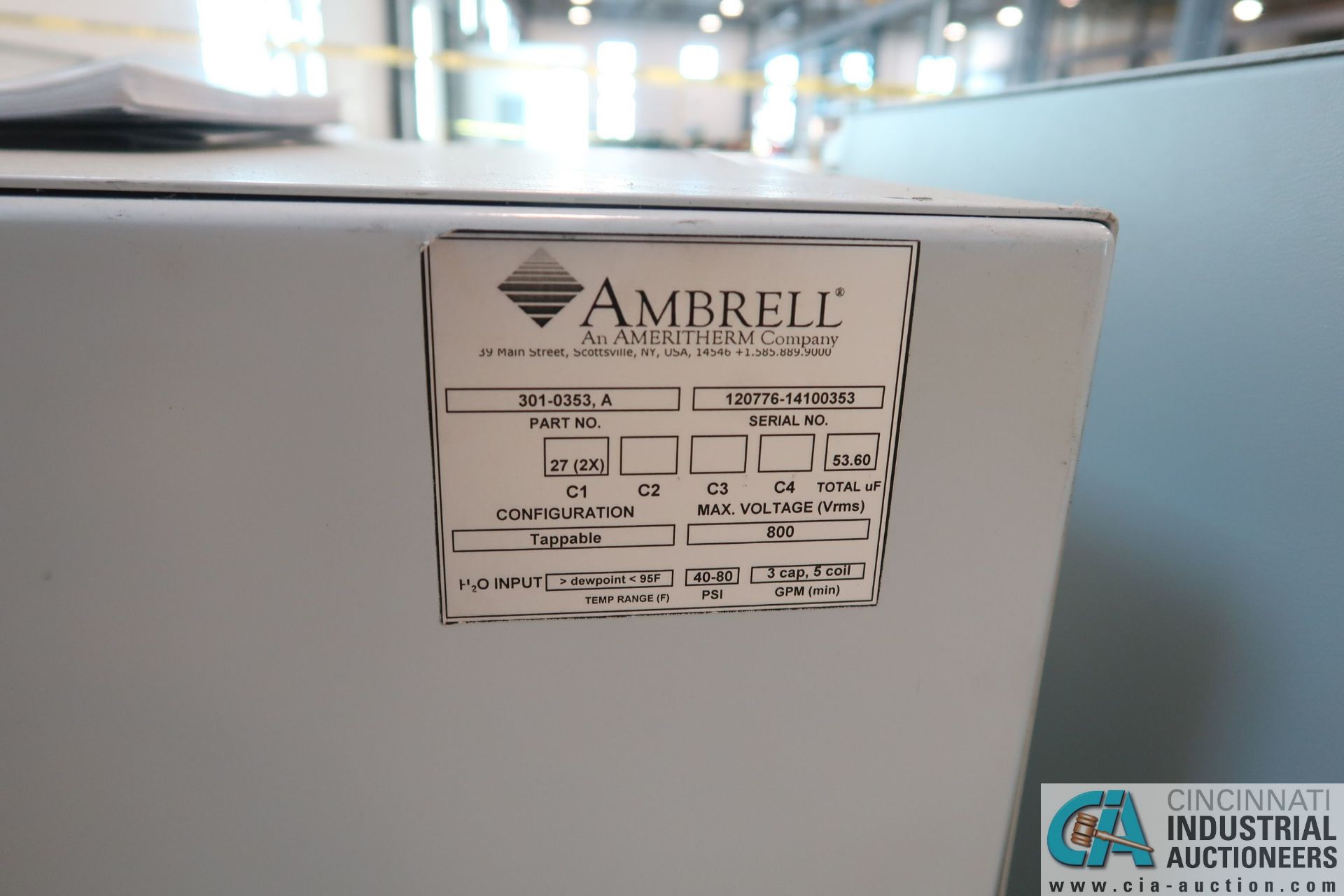 AMBRELL MODEL EKOHEAT 50/10 ES DIGITAL BEARING HEATER CONTROLLER W/ AMBRELL 301-0353,A BEARING - Image 4 of 6