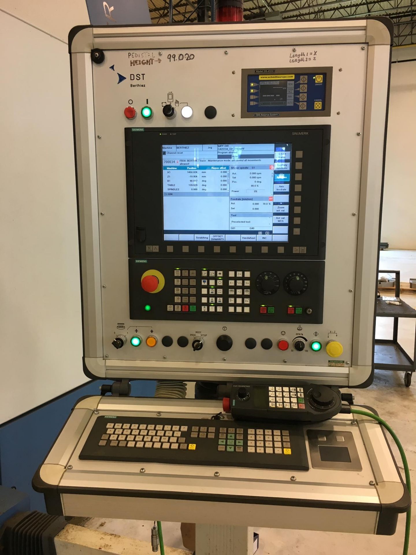 BERTHIEZ MODEL RVU 900/80 ID/OD, WITH TURNING, VERTICAL CNC GRINDER; S/N 4219, 84OD SIEMENS CONTROL - Image 26 of 33