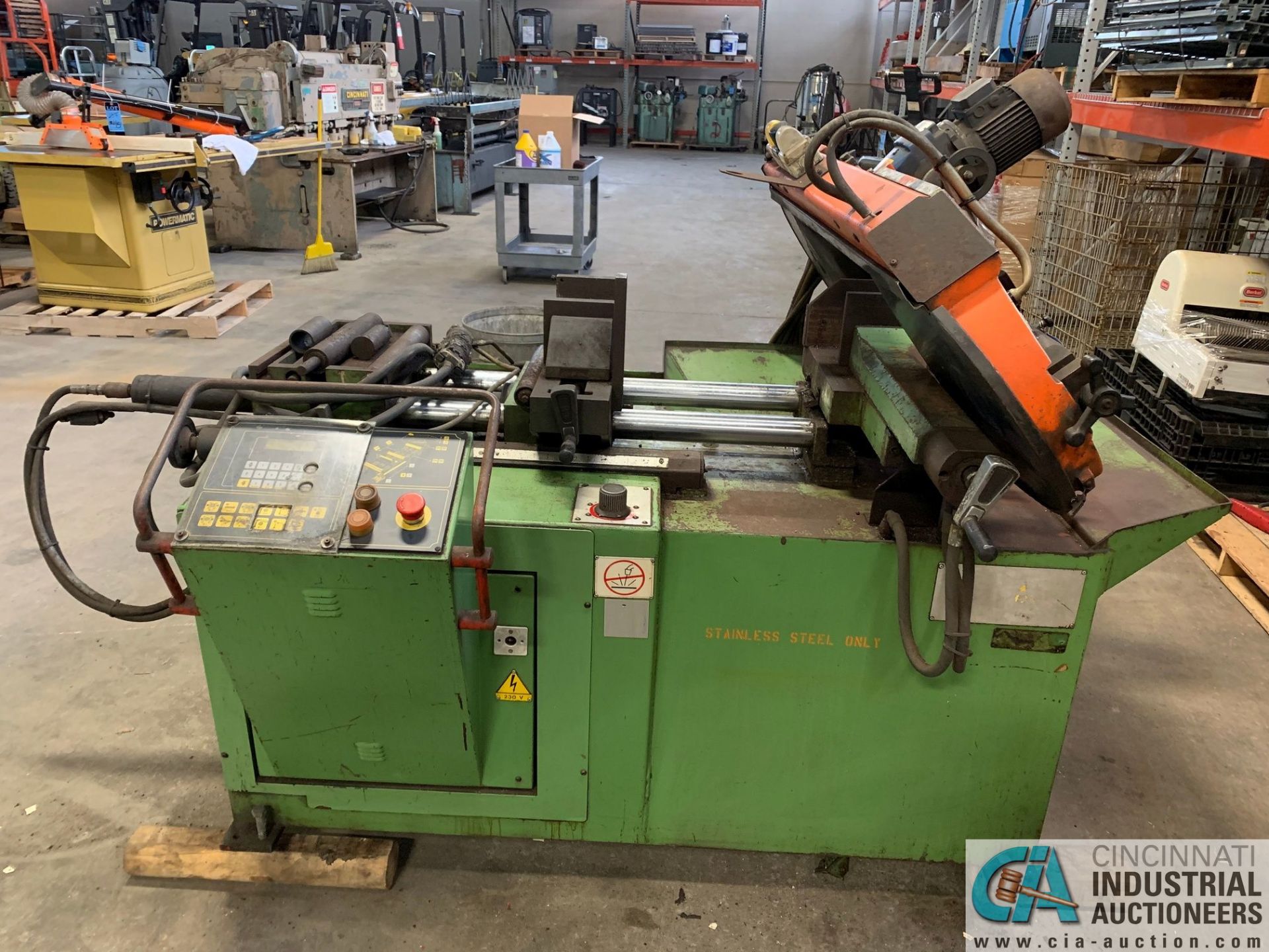 8" X 12" FMB MODEL JUPITER AUTOMATIC MITRE HORIZONTAL BAND SAW; S/N 70568, 24" STROKE WITH PLC - Image 8 of 15