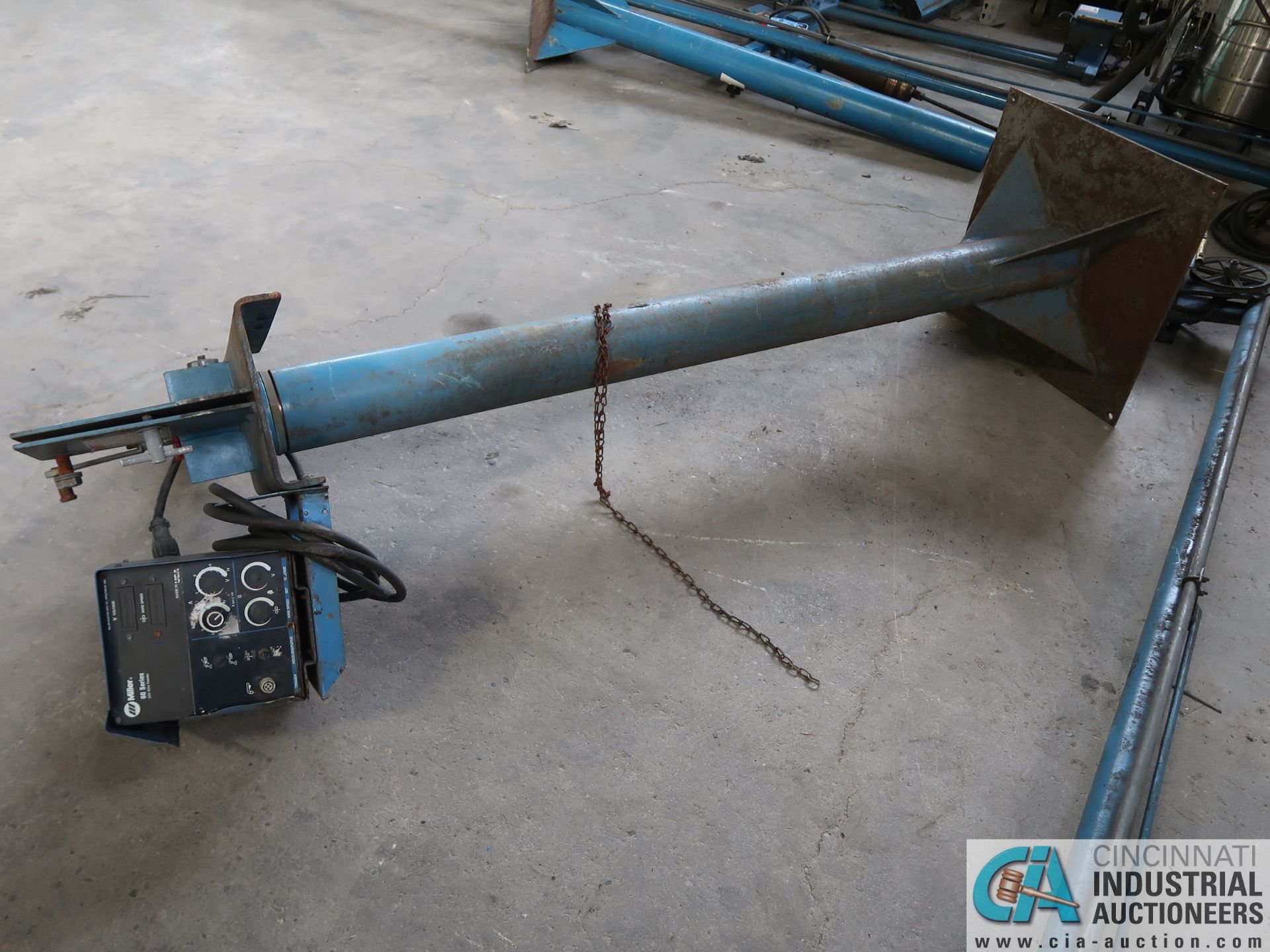 16' MILLER WELDING BOOM WITH 60 SERIES WIRE FEEDER AND PEDESTAL - Image 3 of 4