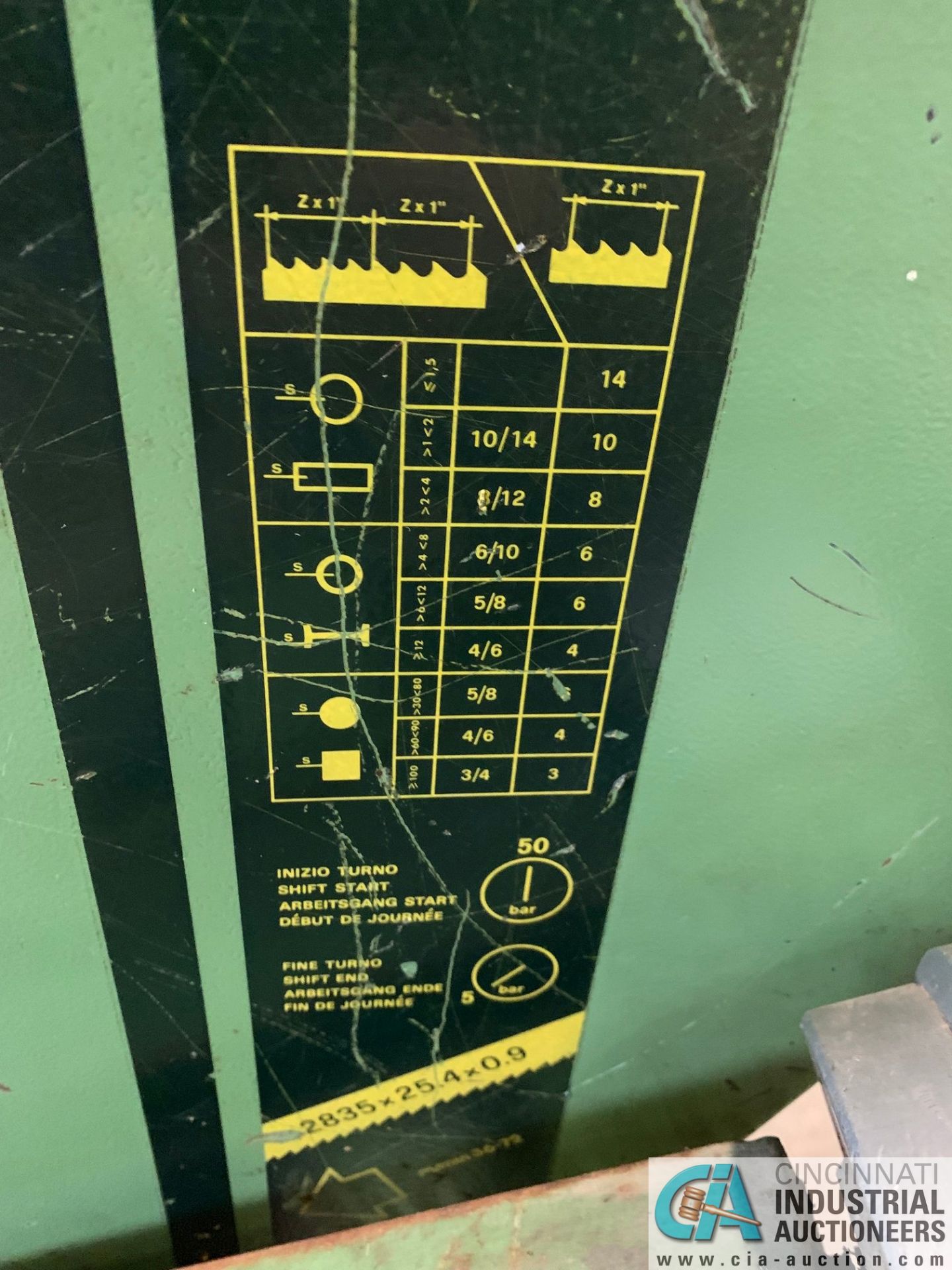 8" X 12" DAKE MODEL SHARK 270 SX MITRE HORIZONTAL BAND SAW; S/N 001073-TPB - Image 6 of 9