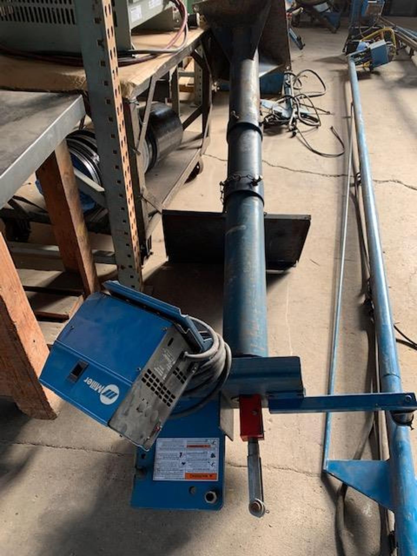 16' MILLER WELDING BOOM WITH 70 SERIES WIRE FEEDER AND PEDESTAL - Image 5 of 5