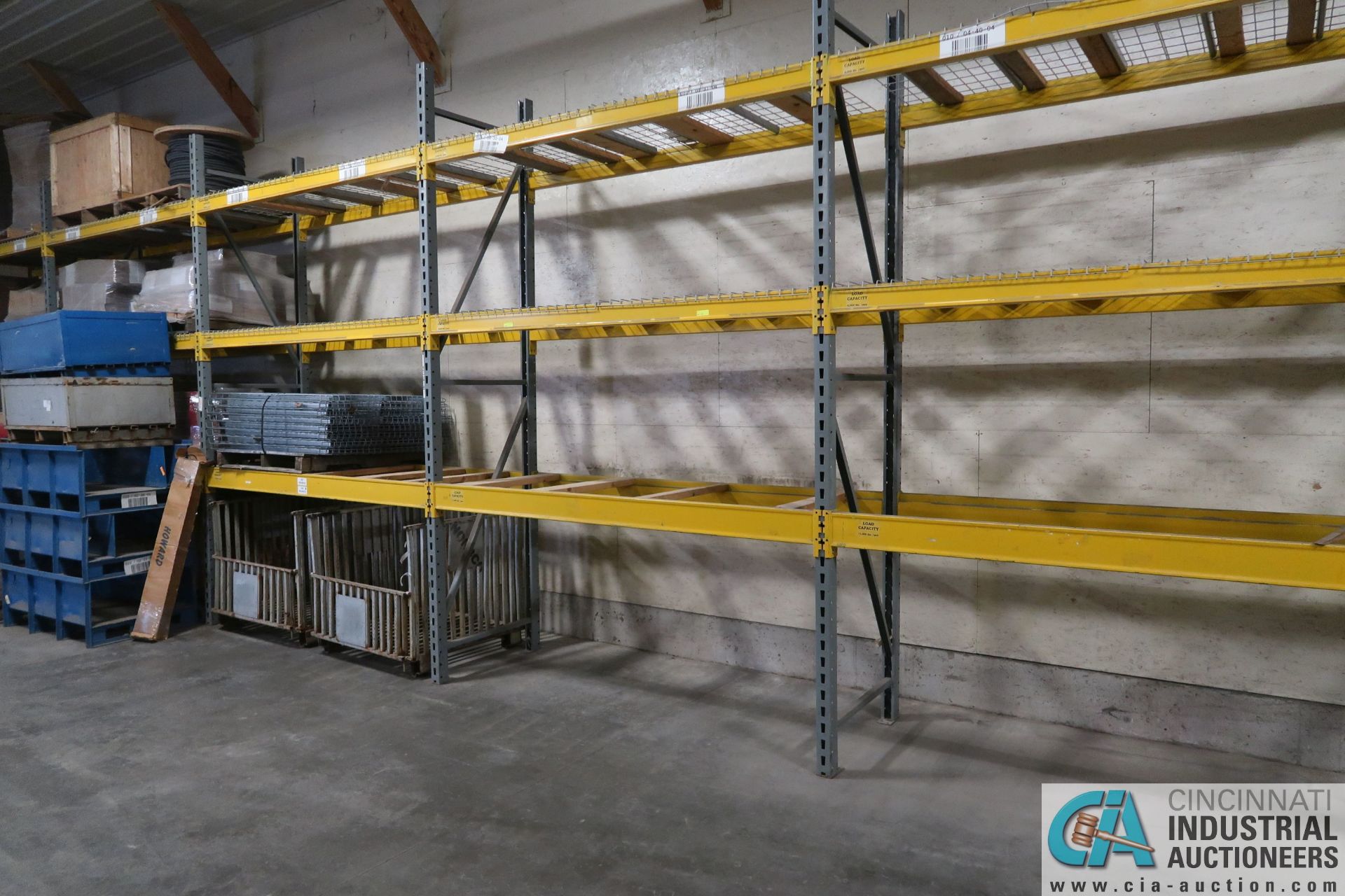 SECTIONS 36" X 96" X 12' HIGH PALLET RACK WITH SOME DECKING