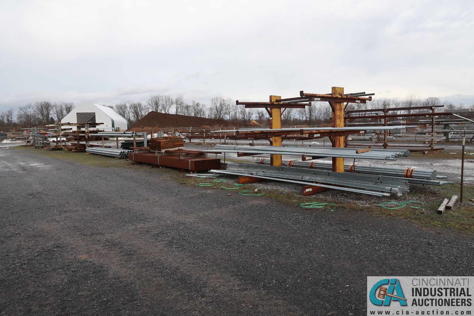(LOT) CANTILEVER RACKING WITH CONTENTS: PIPE, TUBING, AND OTHER