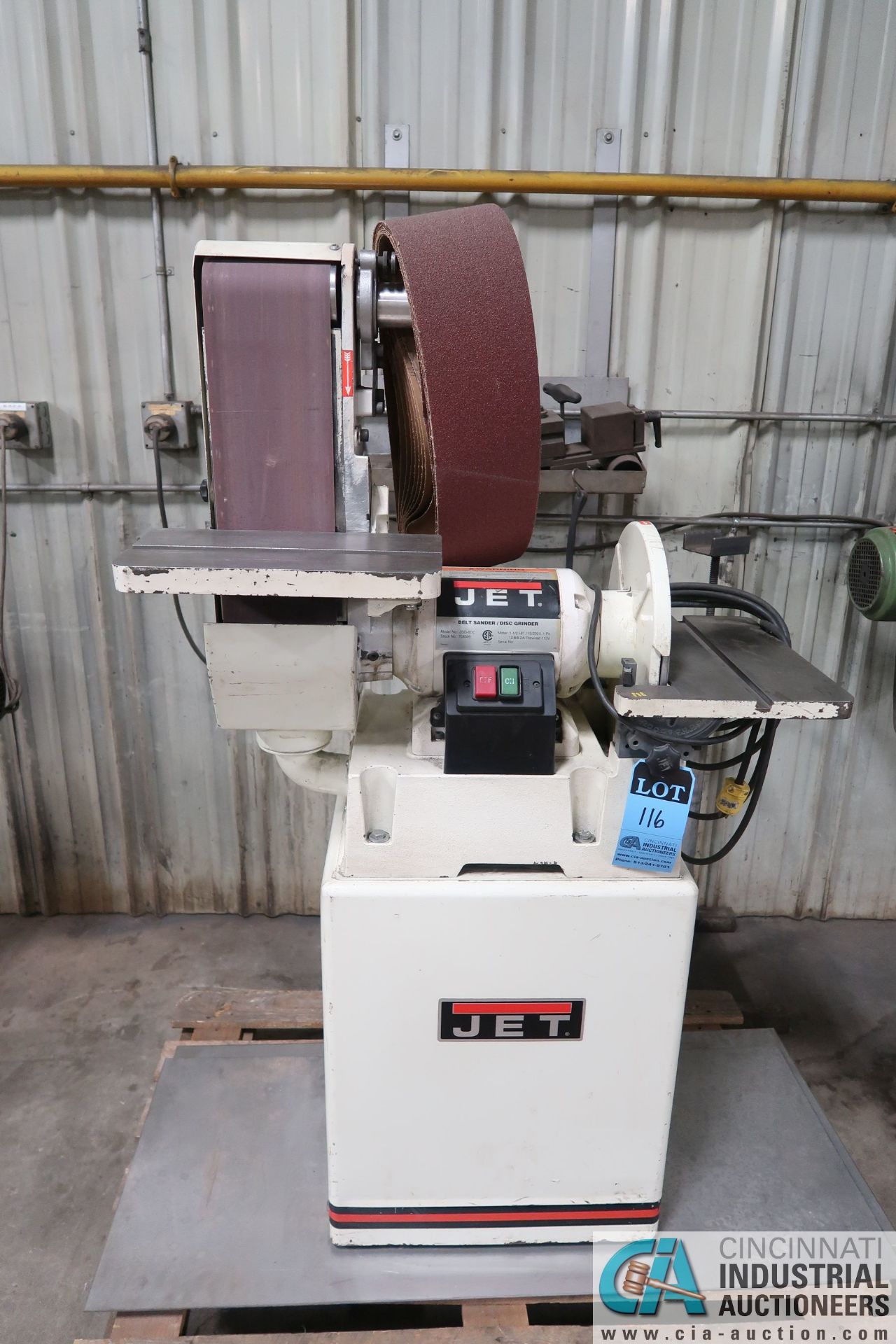 6" BELT/ 12" DISC JET MODEL JSG-6DC COMBO SANDER; S/N 10069730, 1-1/2 HP