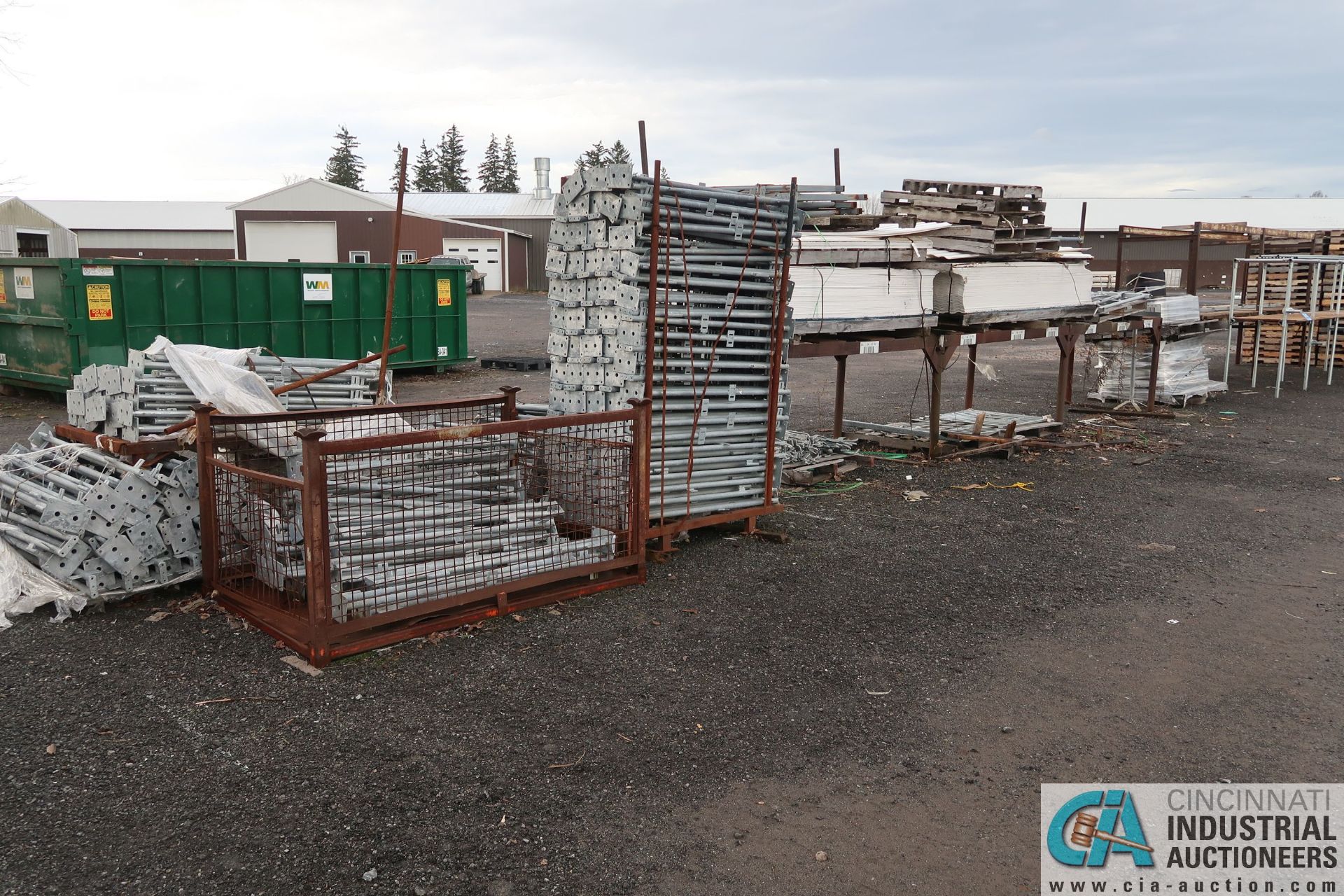 (LOT) BALANCE OF RAW MATERIAL AND FABRICATED PARTS AT BACK OF LOT AND UP TO AND AROUND TRAILERS ** - Image 18 of 18