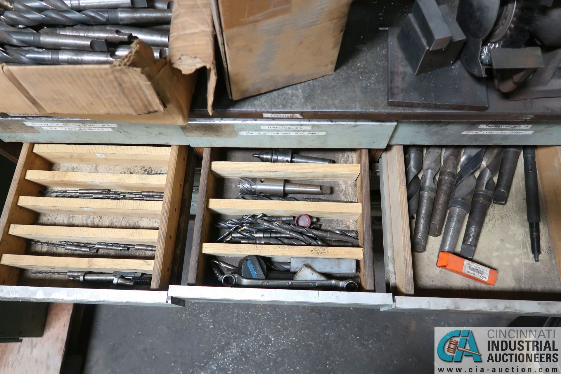 CABINETS WITH MISC. TOOLING, PARTS, HOLD DOWNS - Image 9 of 15