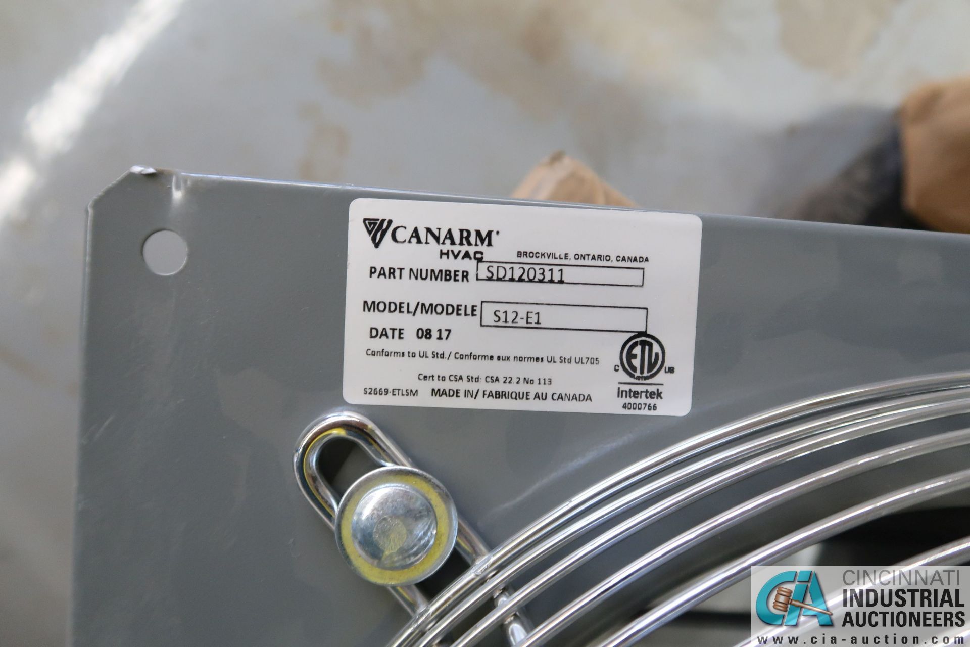 12" CANARM HVAC MODEL S12-E1 FAN, 1/4 HP ** NEW ** - Image 2 of 3